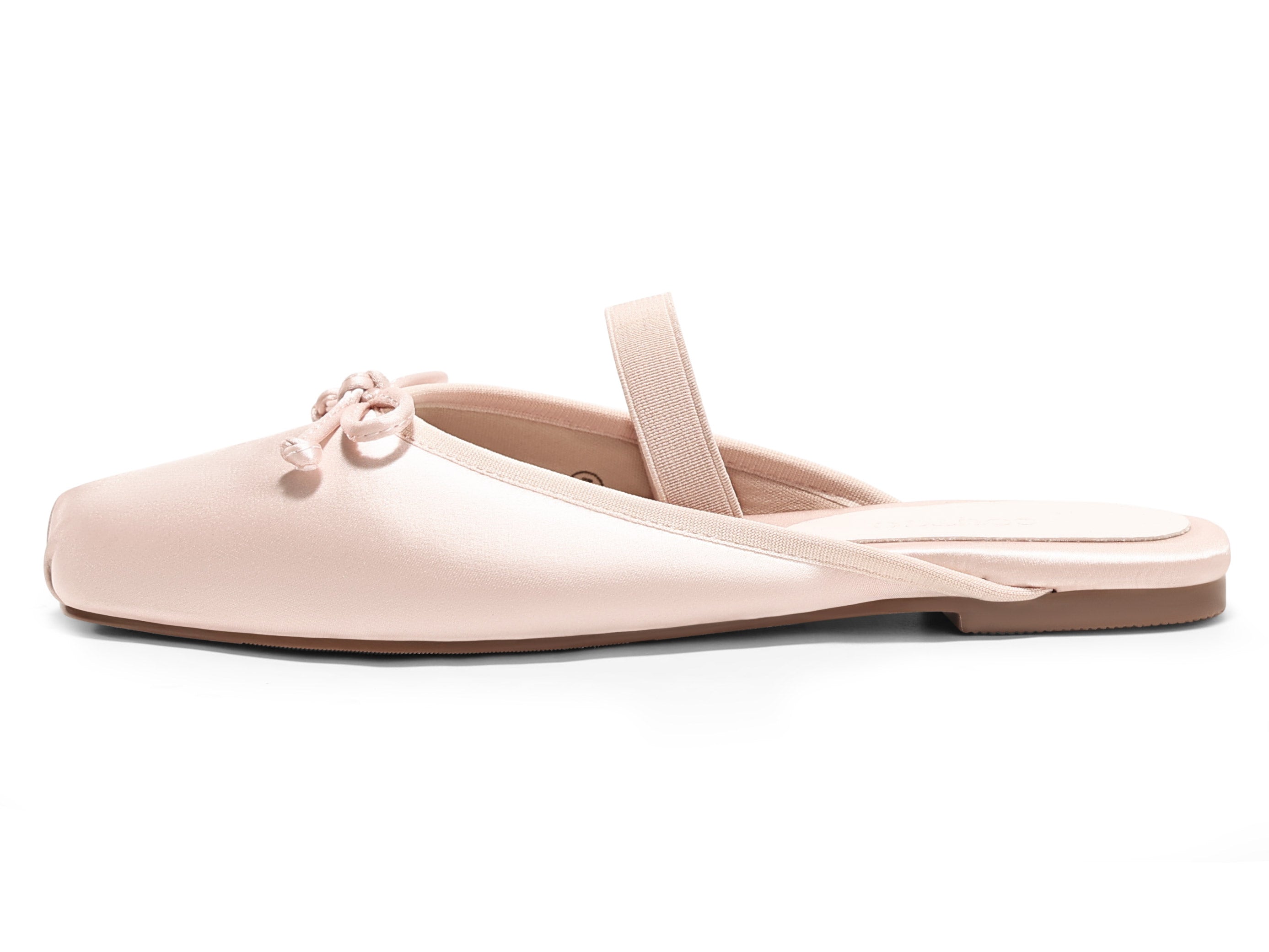 Coutgo Womens Light Pink Ballet Flats Mules