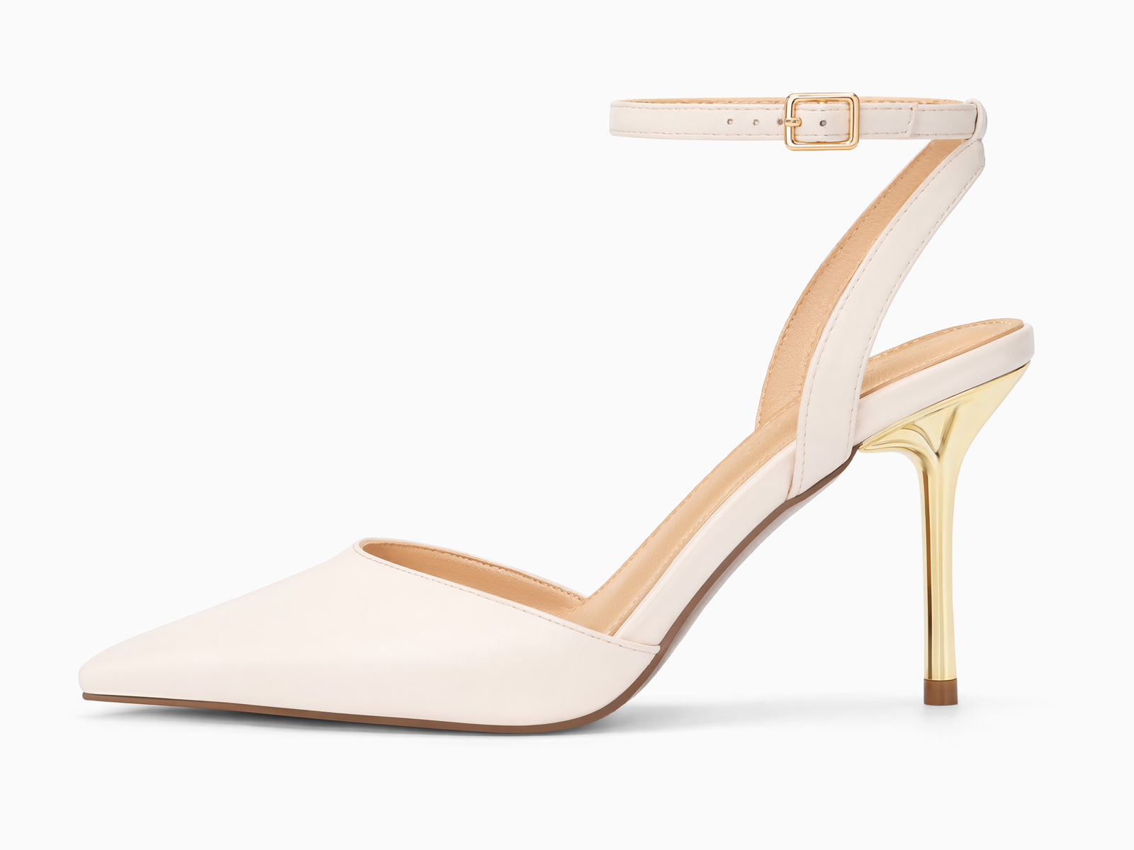 Coutgo Womens Creamy White Party Dress Shoes