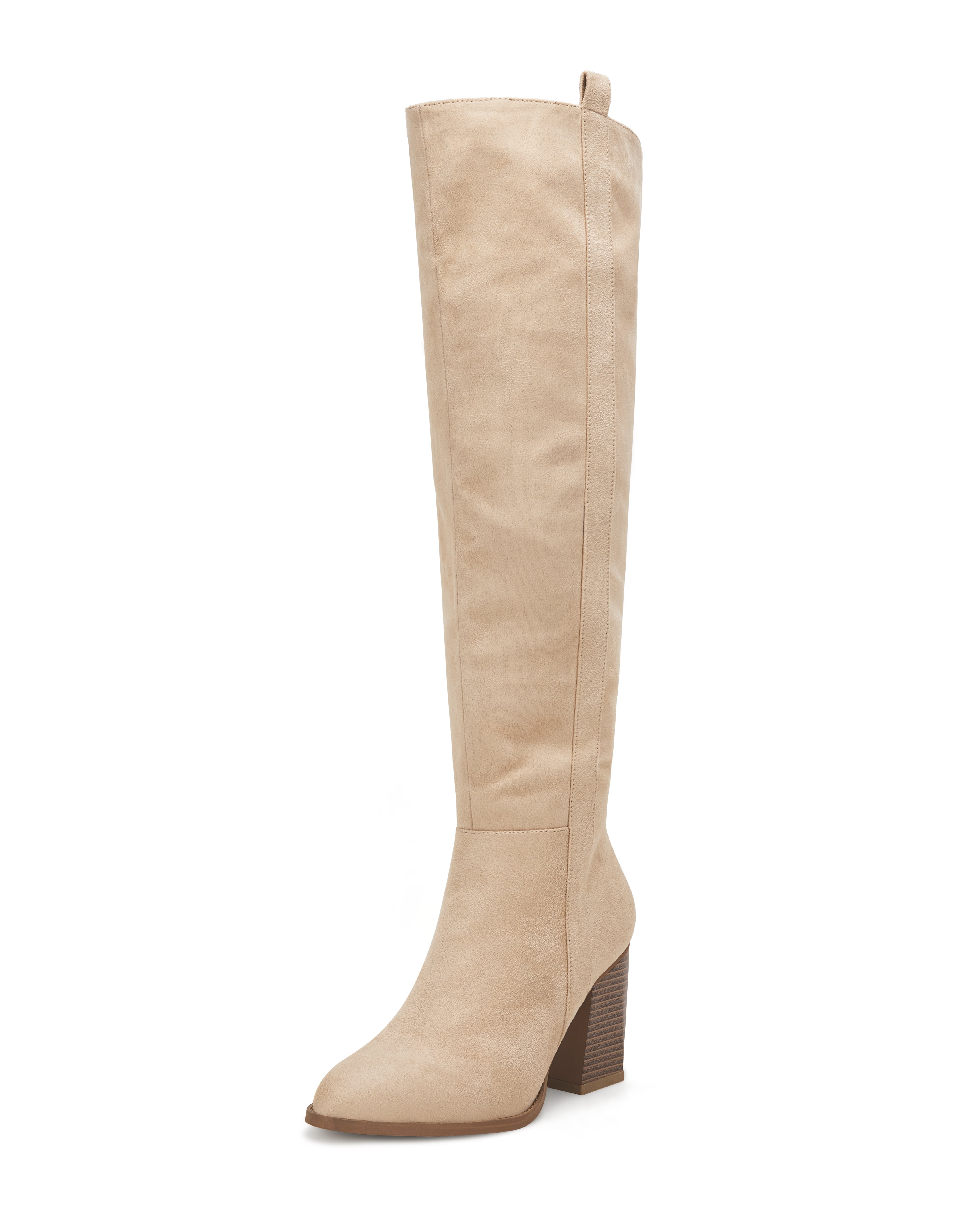 Ermonn Womens Beige Knee High Boots