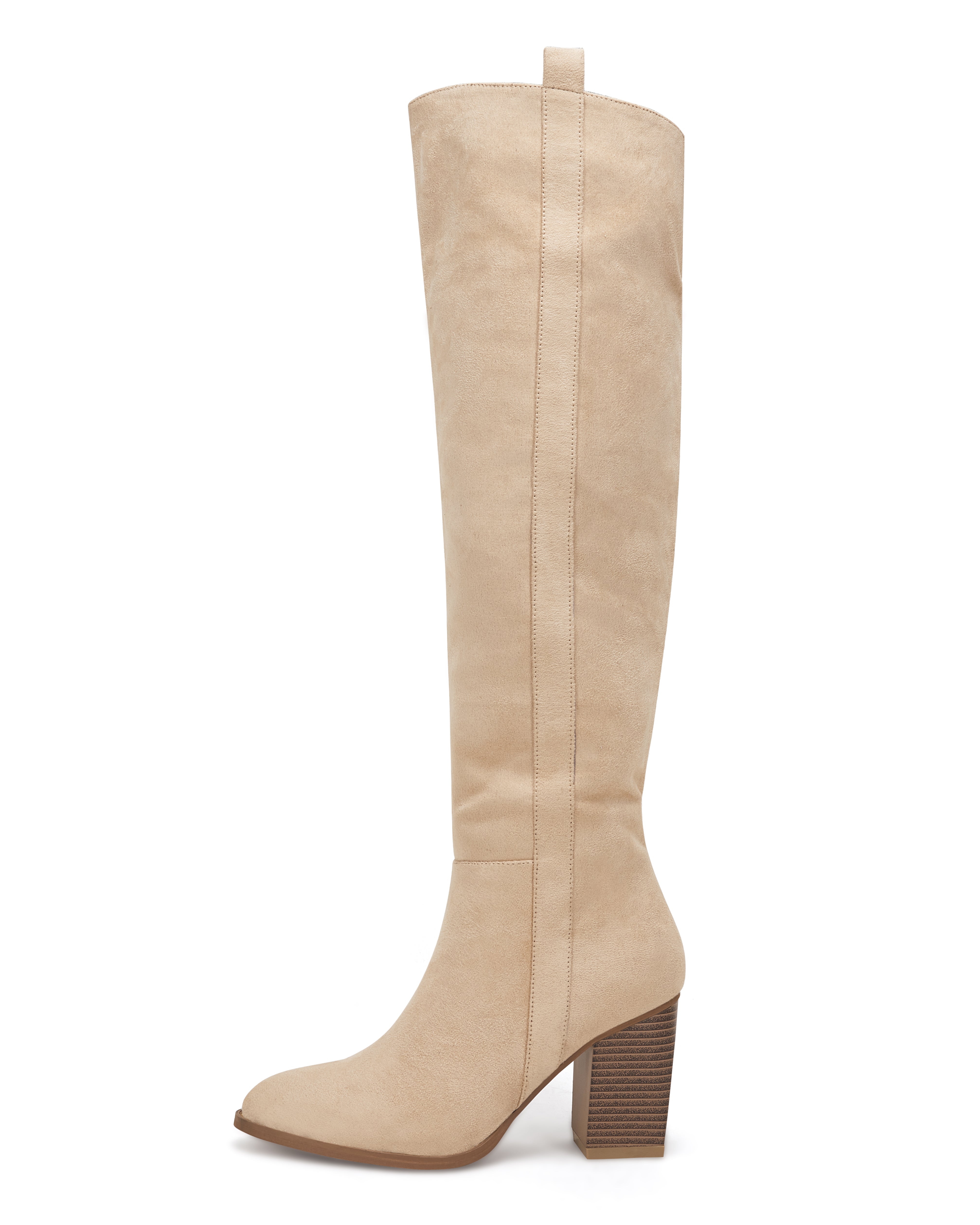 Ermonn Womens Beige Knee High Boots