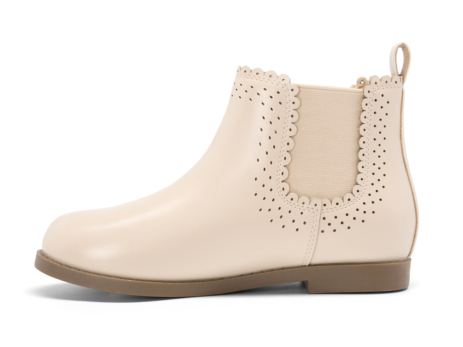 Coutgo Girl PU Beige Bow Chelsea Ankle Boots