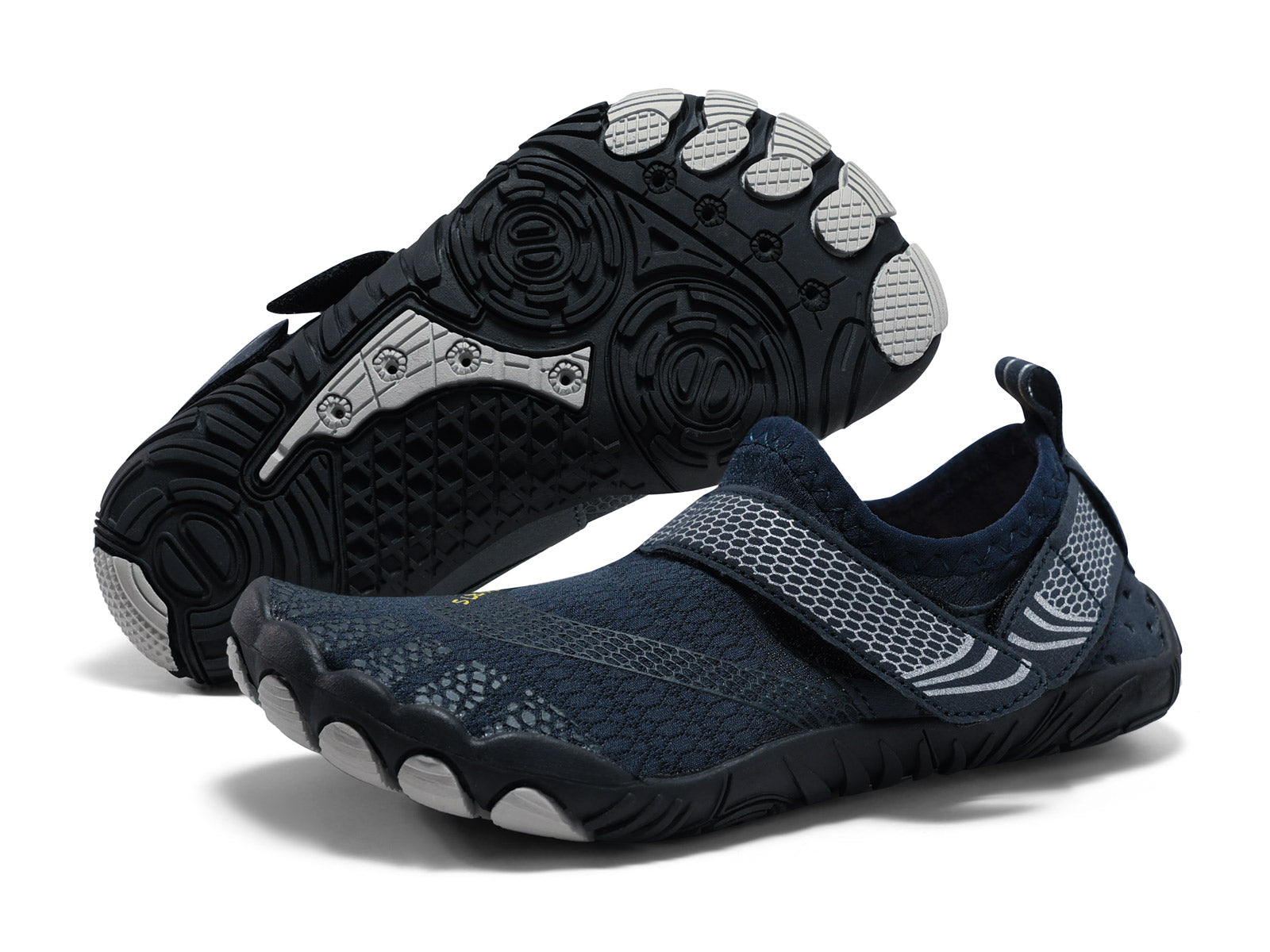 Coutgo Barefoot Navy Blue Water Shoes for Kids
