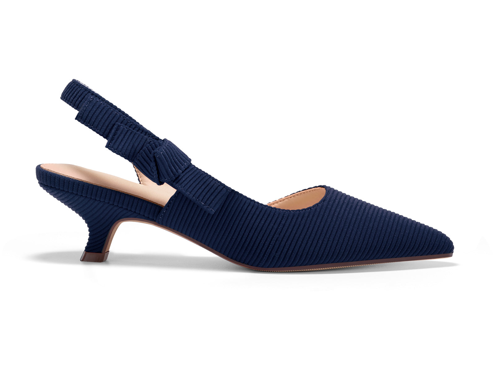 Coutgo Navy Blue Womens Slingback Dress Shoes