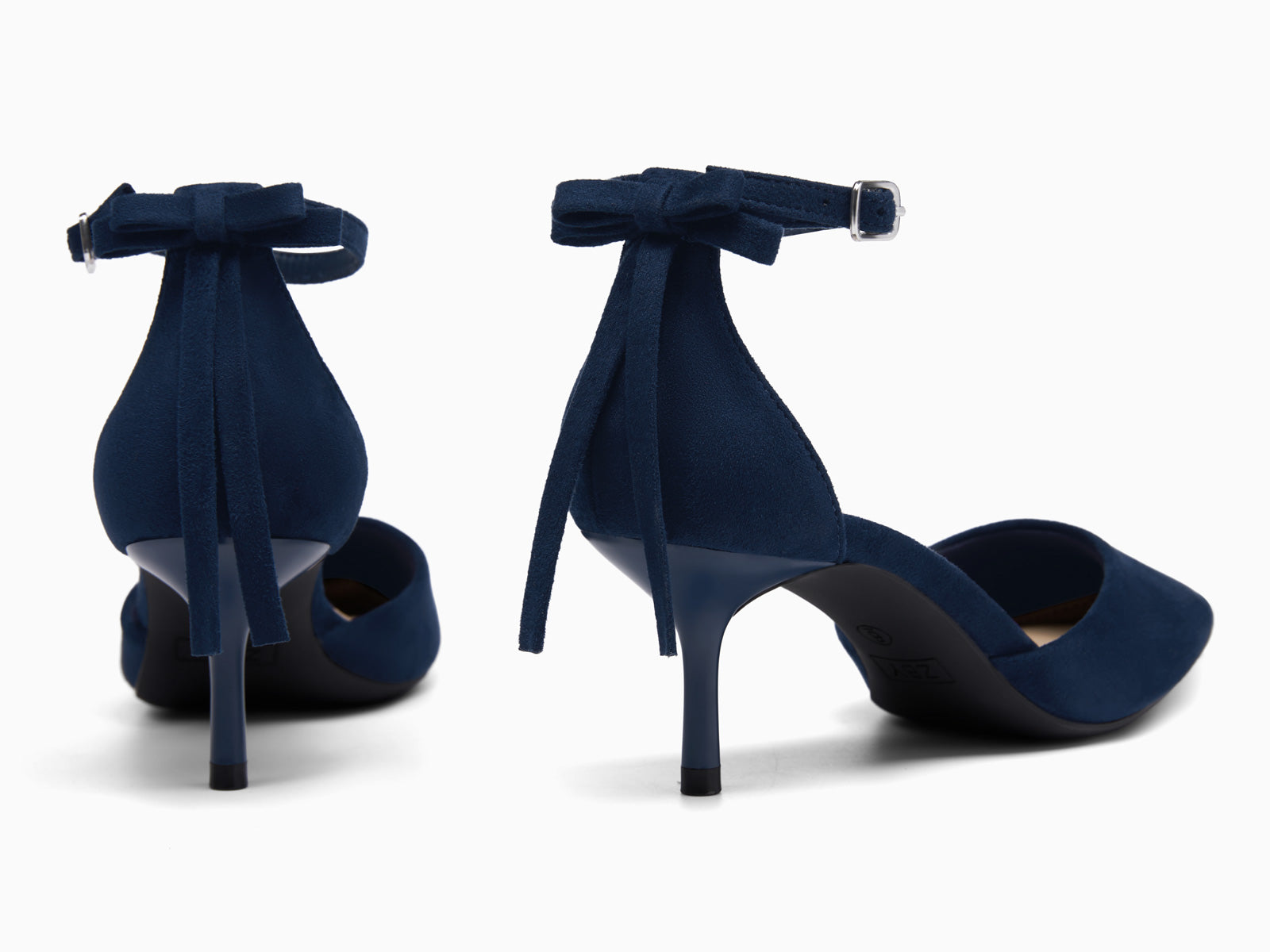 Coutgo Womens Navy Kitten Low Heels
