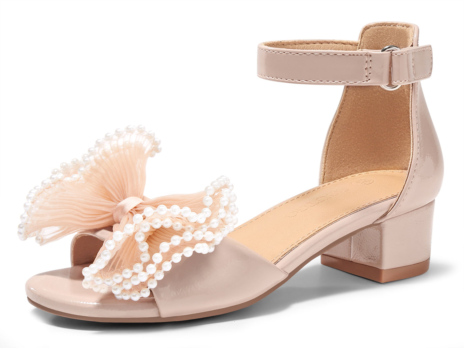 Coutgo Girls Nude Dress Shoes Sandals