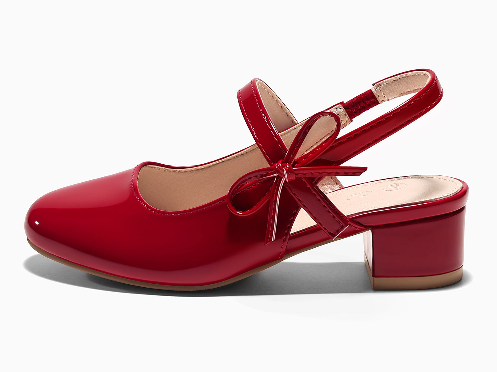 Coutgo Girls Red Patent Dress Shoes