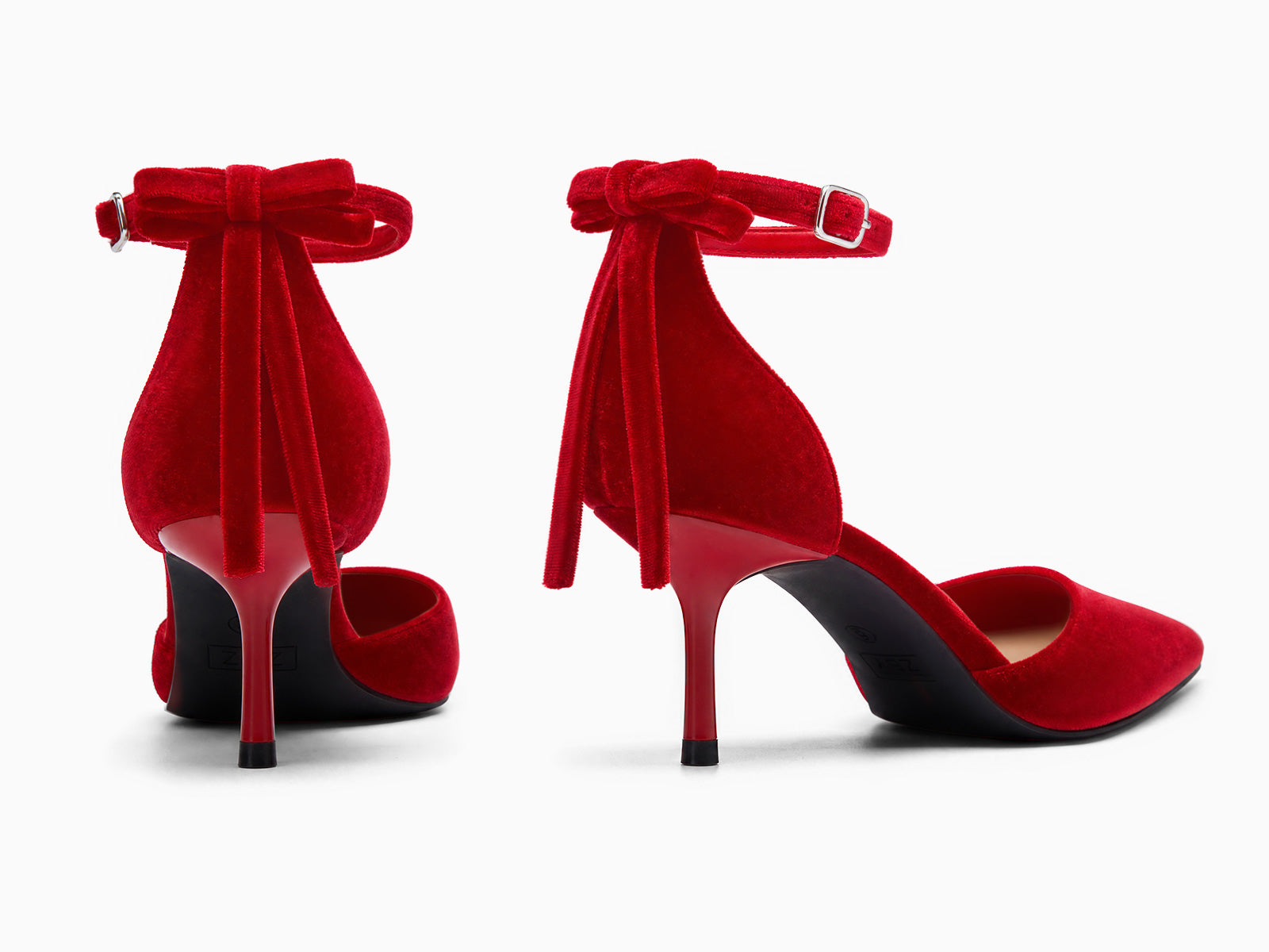 Coutgo Womens Red Kitten Low Heels
