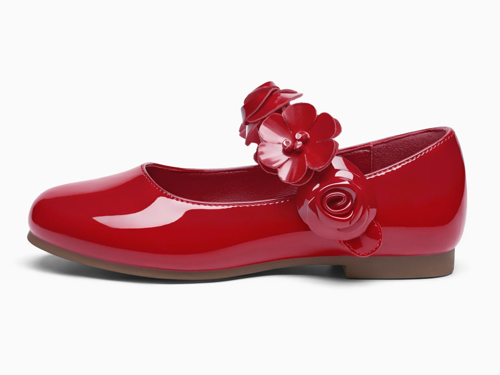 Coutgo Girls Red Mary Jane Dress Shoes