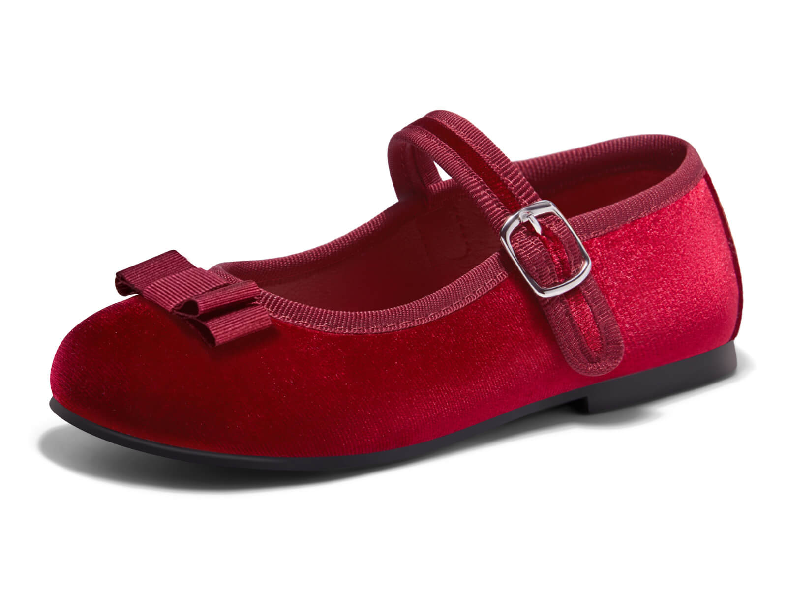 Coutgo Girls Red Mary Jane Dress Shoes