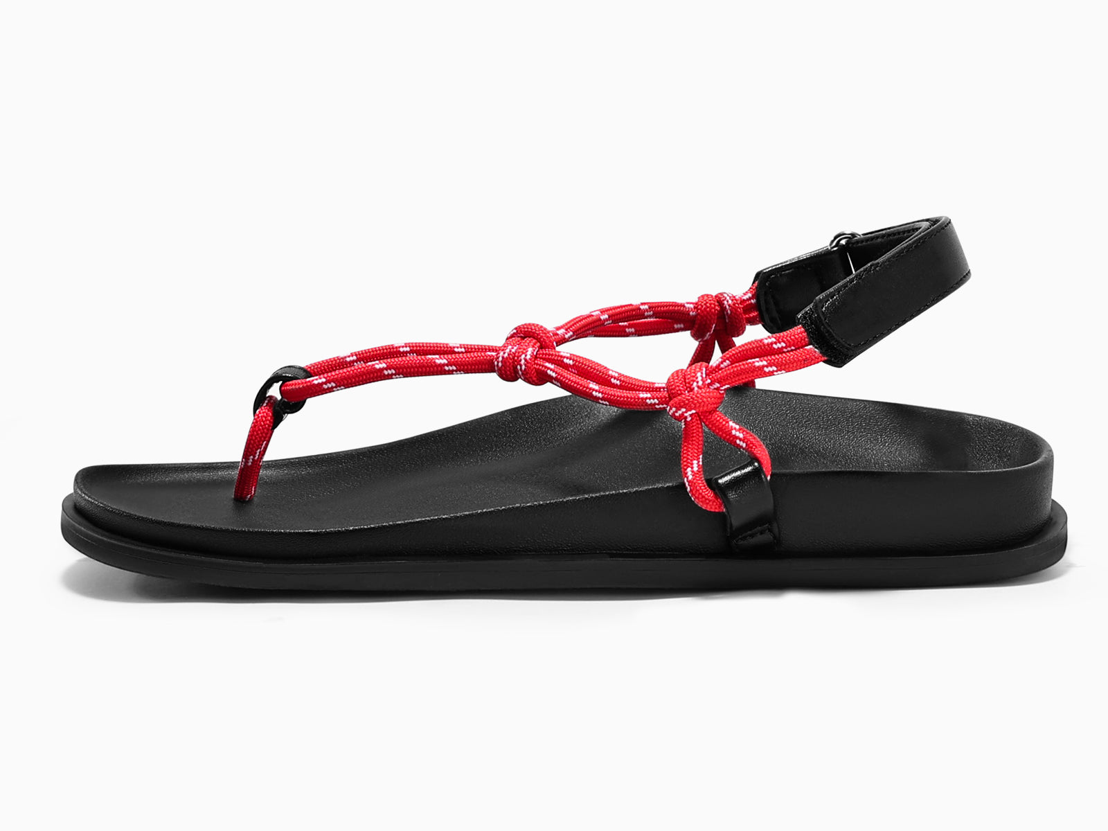 Coutgo Womens Red Flat Thong Sandals