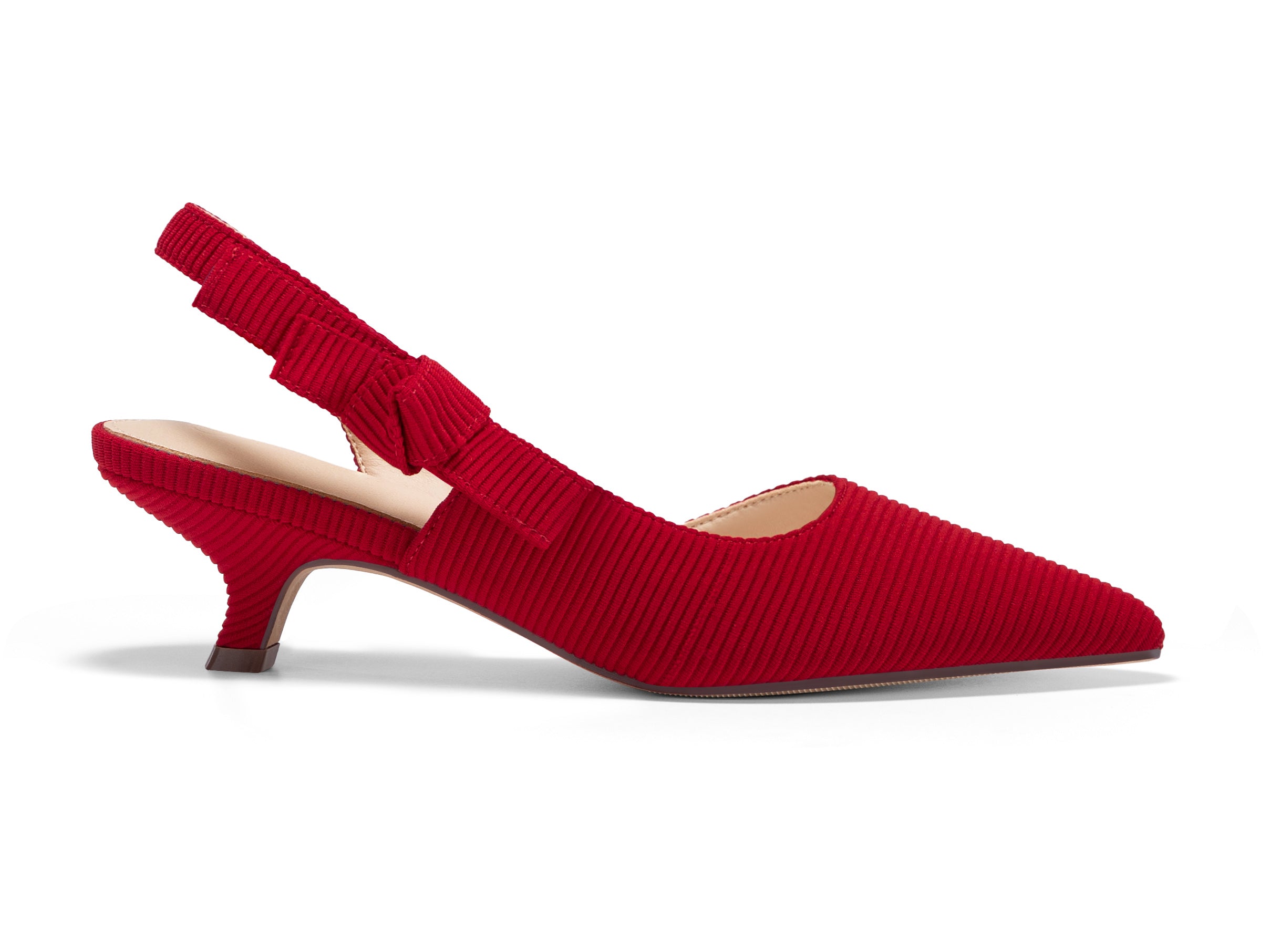 Coutgo Red Womens Slingback Dress Shoes
