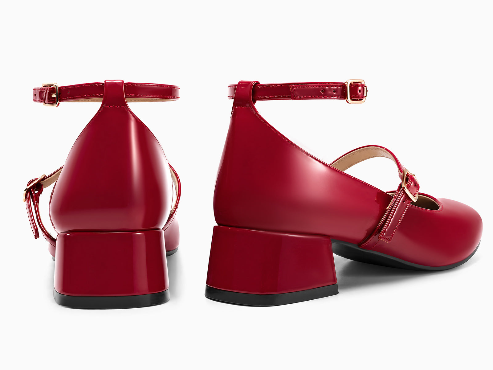 Coutgo Women Red Mary Jane Shoes