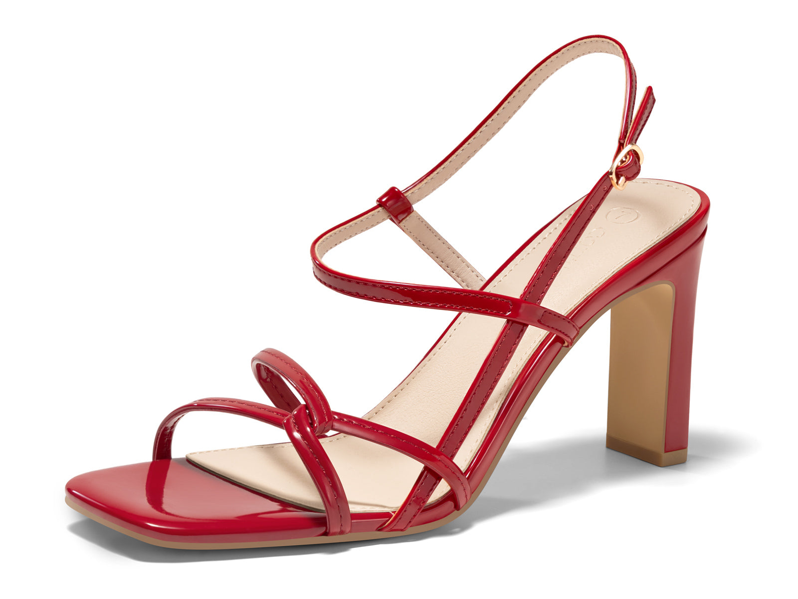 Coutgo Womens Red Strappy Sandals