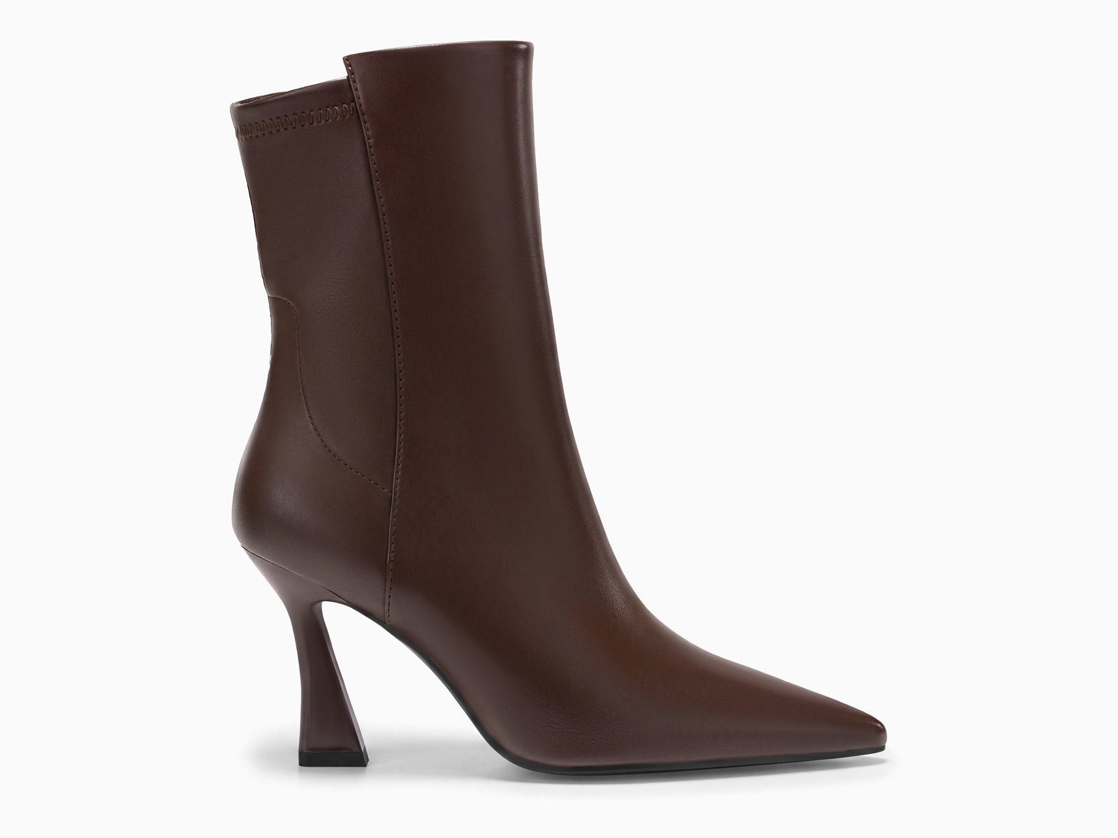 Coutgo Red Brown Womens Ankle Boots