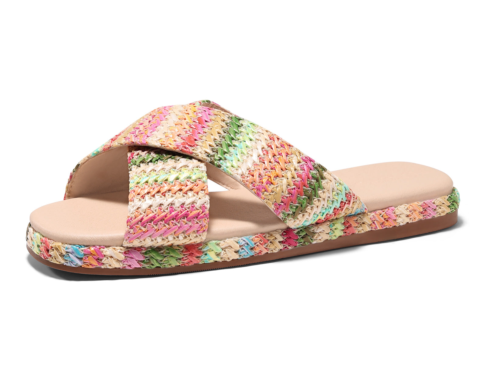 Coutgo Womens Colorful Flat Sandals