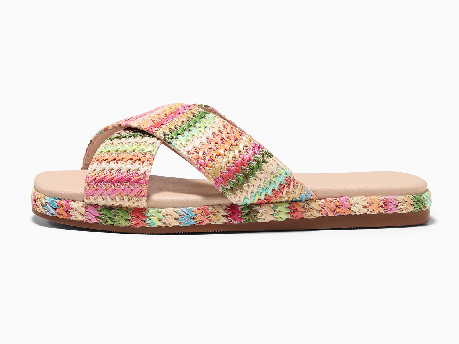 Coutgo Womens Colorful Flat Sandals