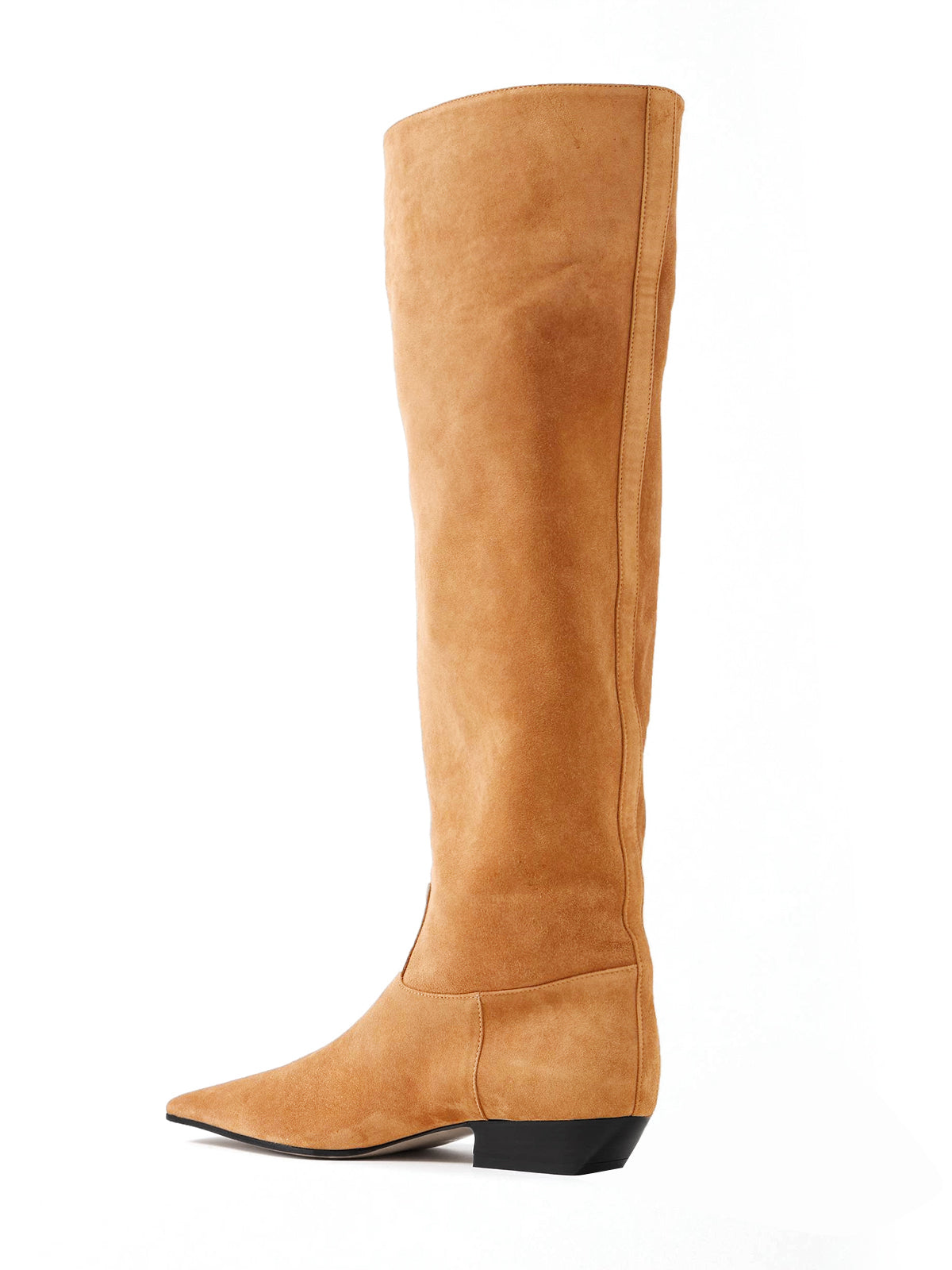 Coutgo Womens Camel Square Toe Knee High Boots