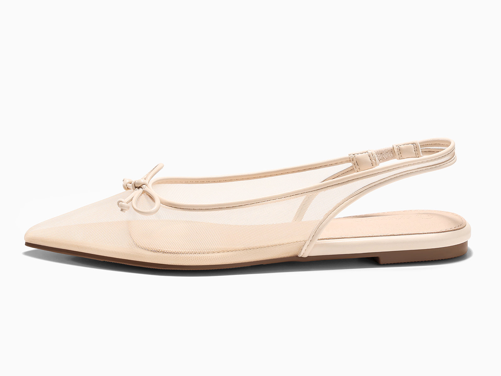 Coutgo Womens Khaki Slingback Flats
