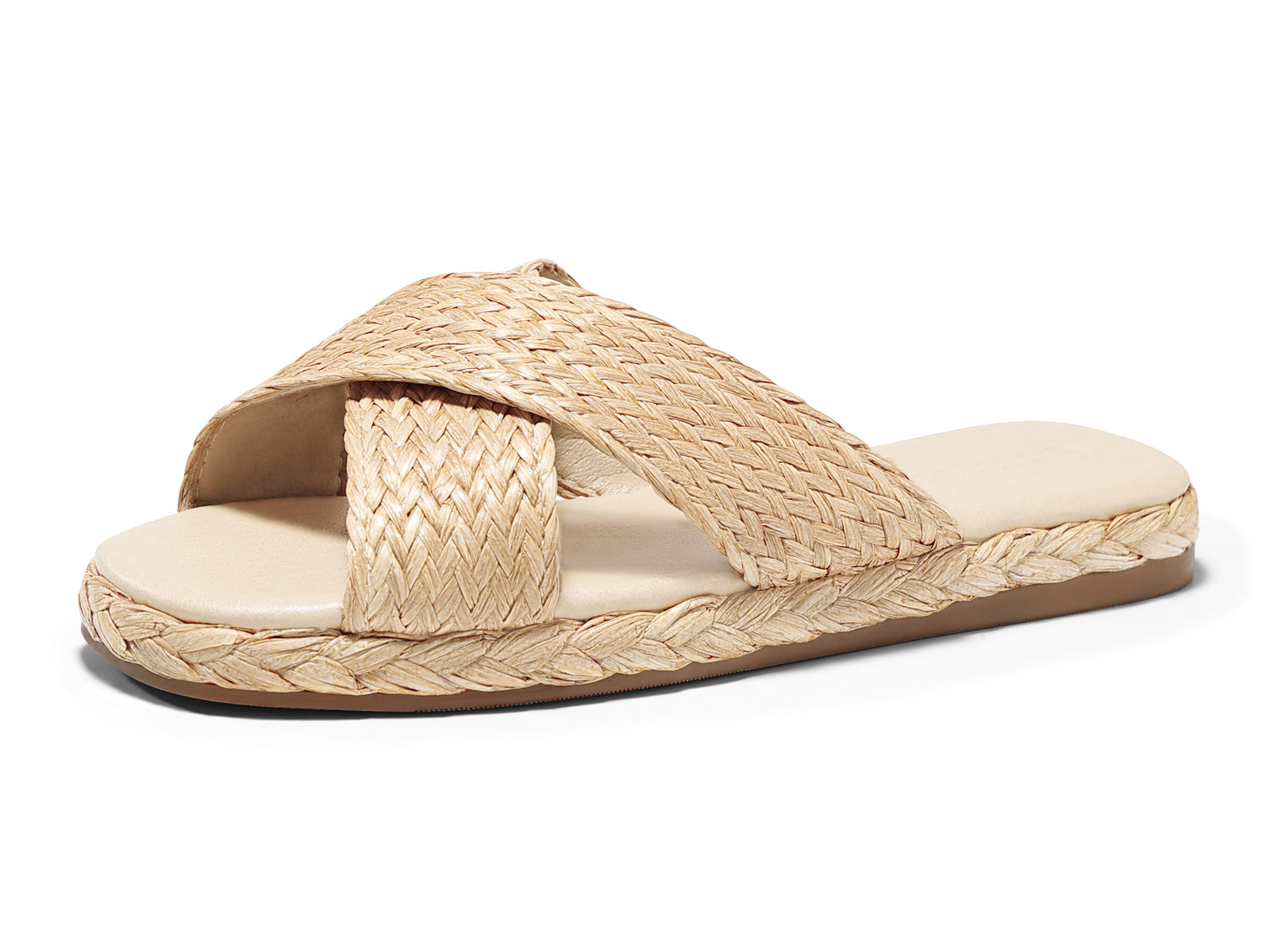 Coutgo Womens Apricot Flat Sandals