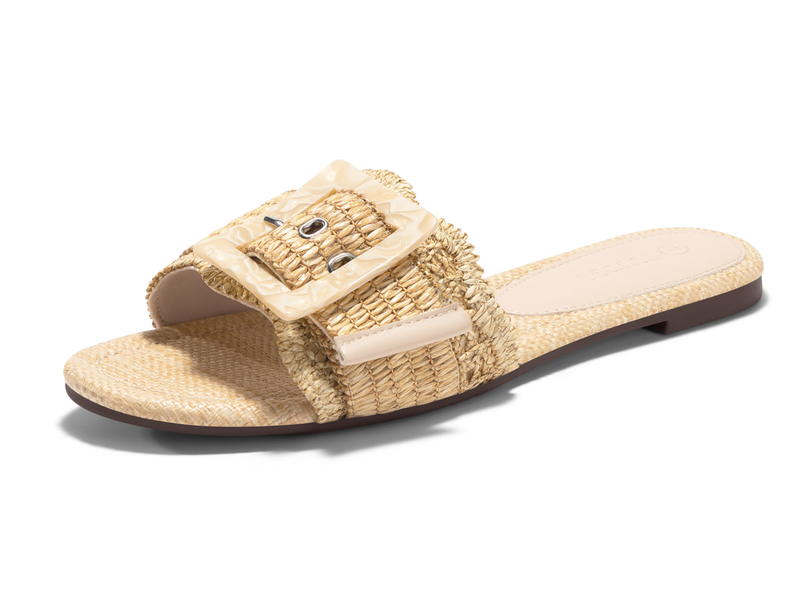 Coutgo Womens Apricot Flat Sandals