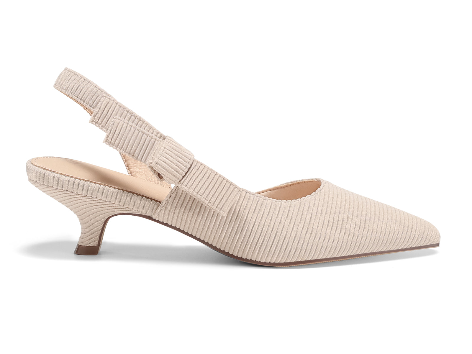 Coutgo Apricot Womens Slingback Dress Shoes