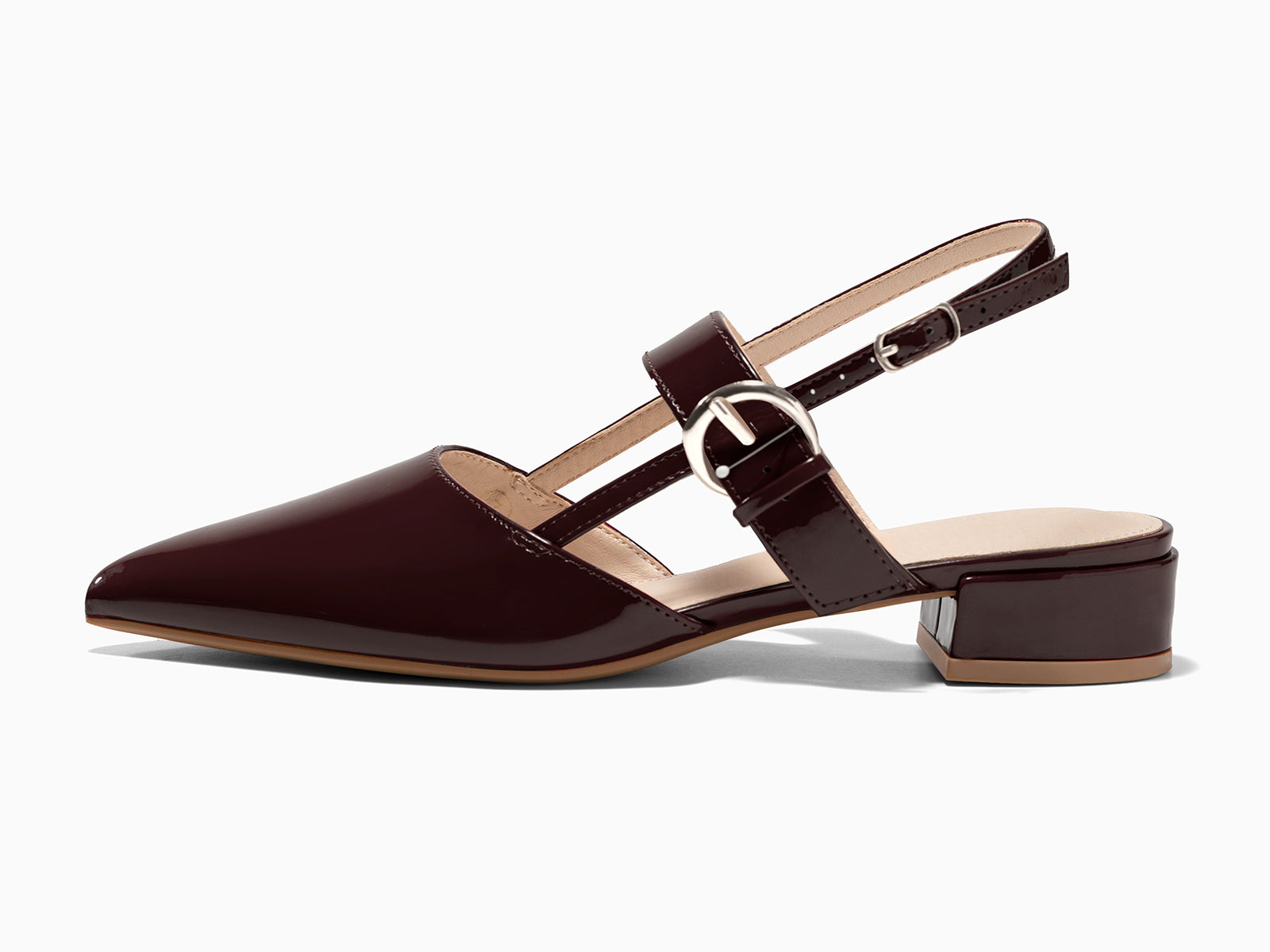 Coutgo Womens Coffee Mary Jane Low Heels