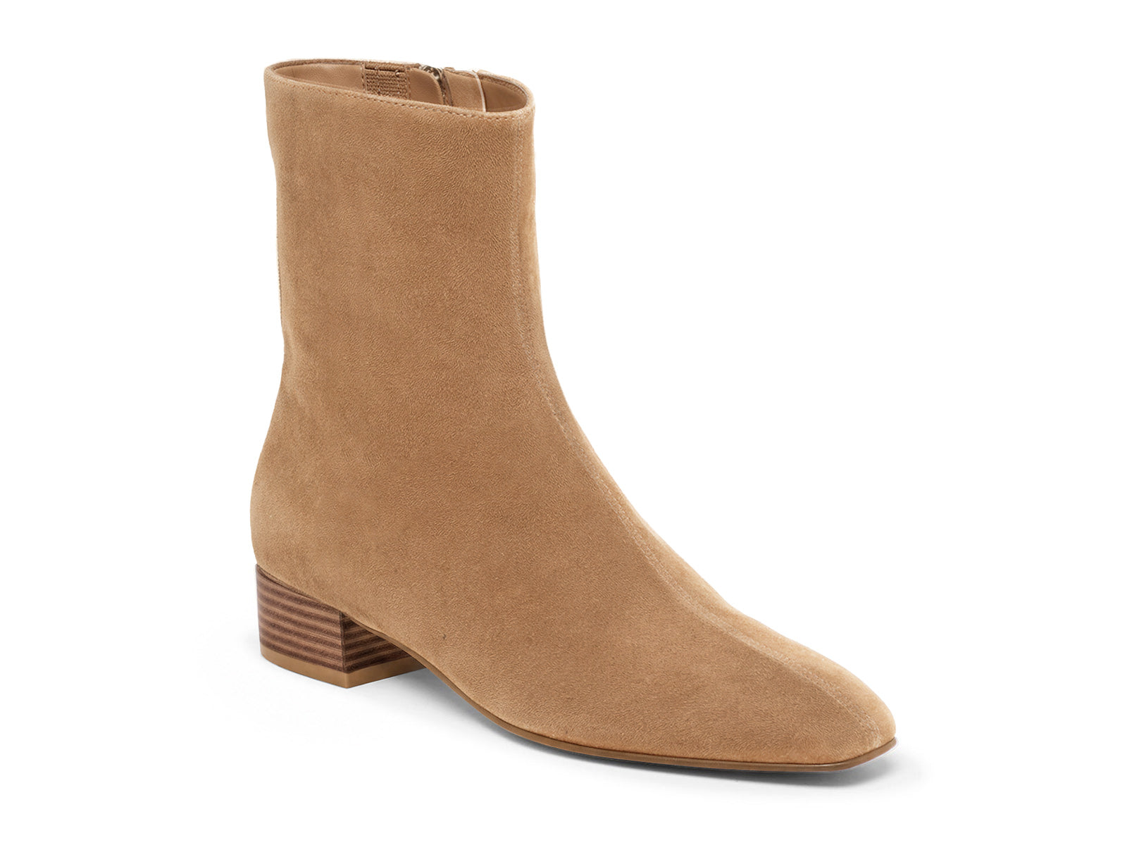 Coutgo Light Brown Chunky Heel Ankle Boots