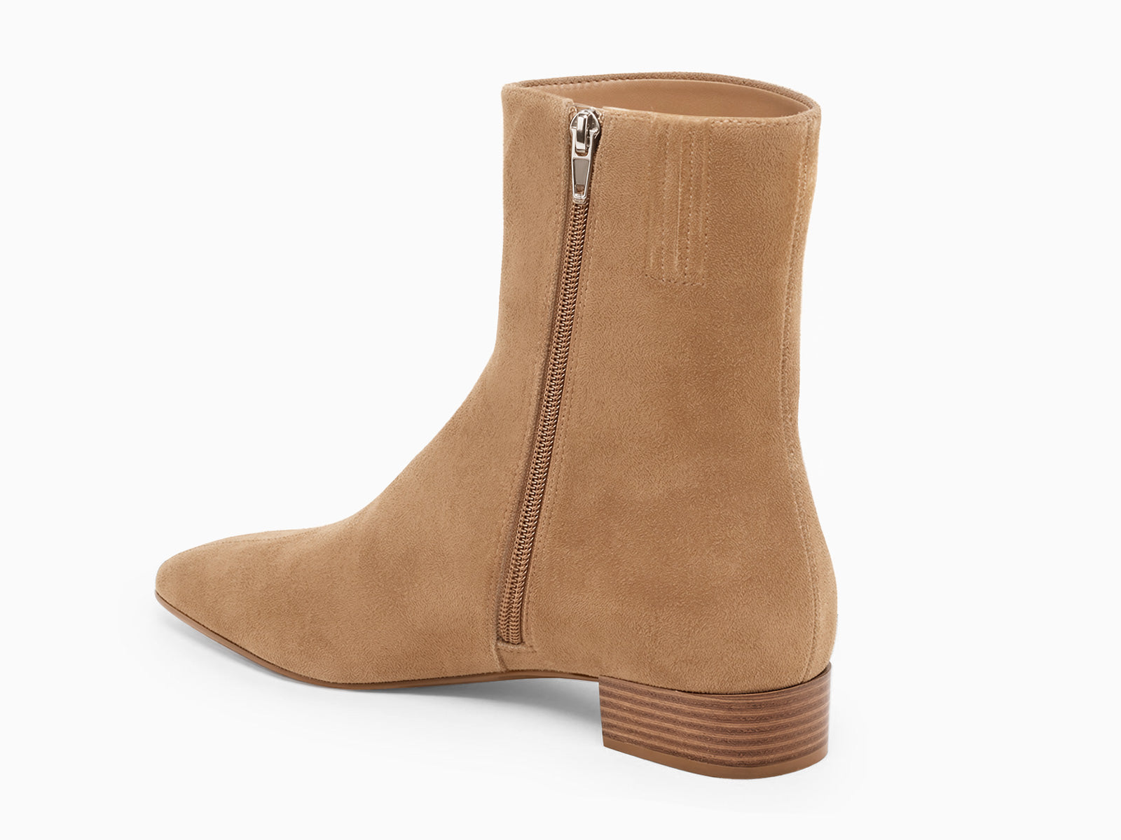 Coutgo Light Brown Chunky Heel Ankle Boots