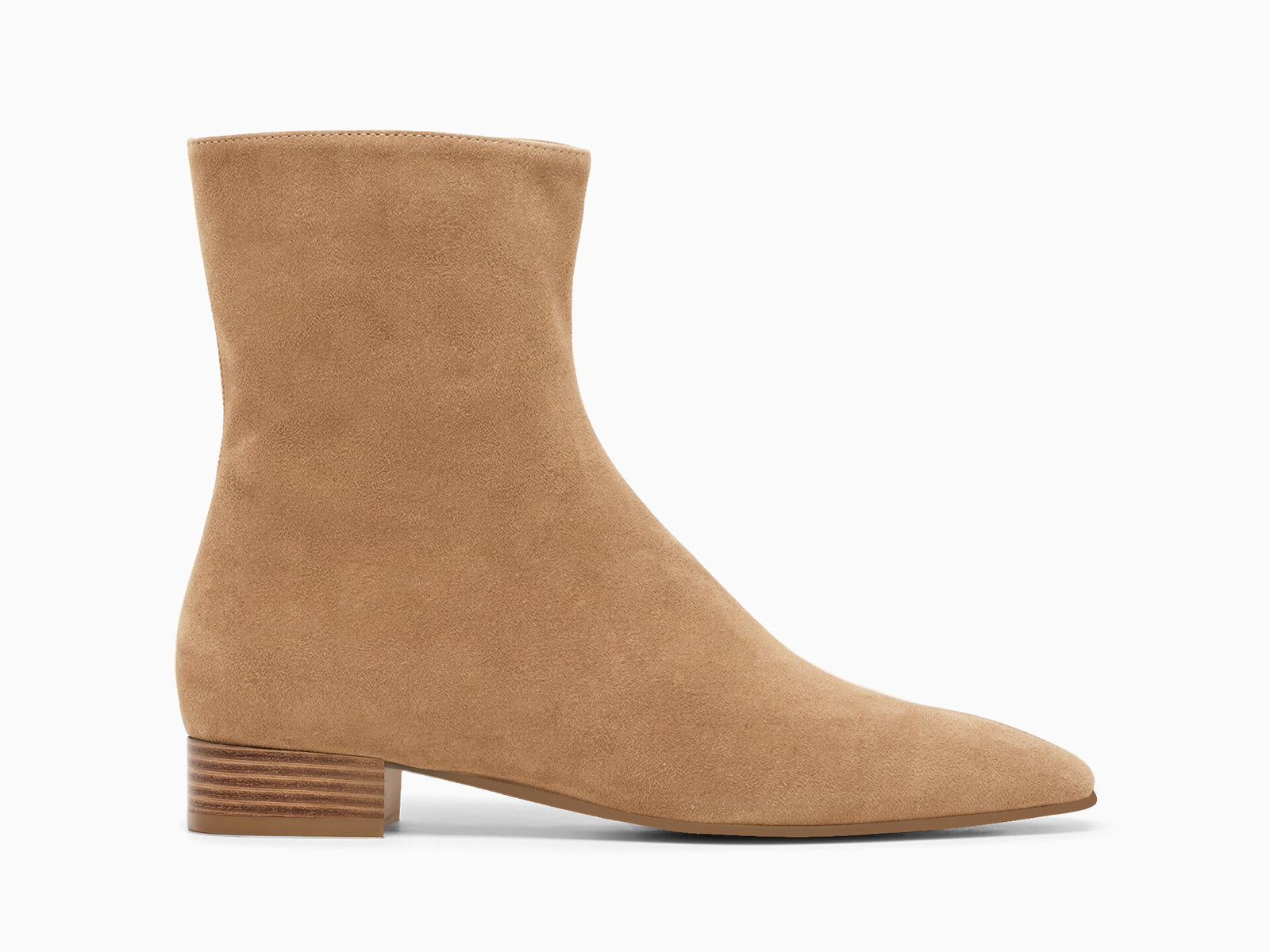 Coutgo Light Brown Chunky Heel Ankle Boots