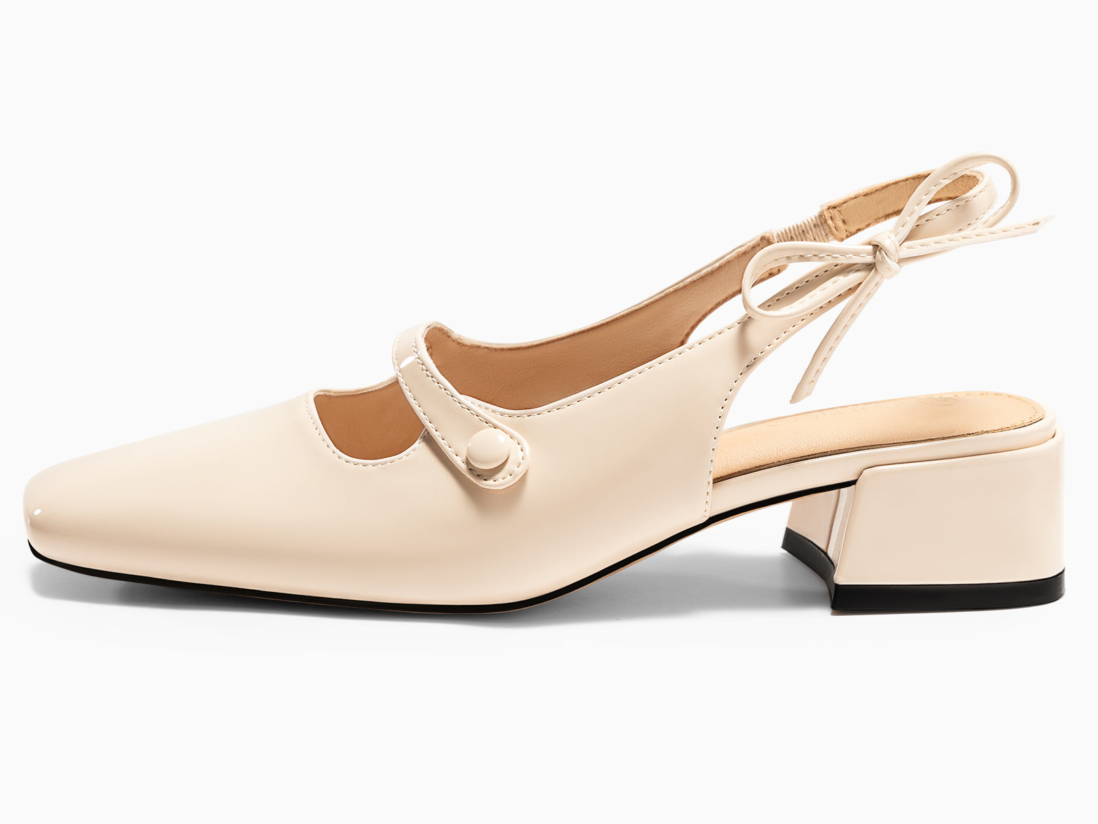 Coutgo Womens Apricot Mary Jane Shoes