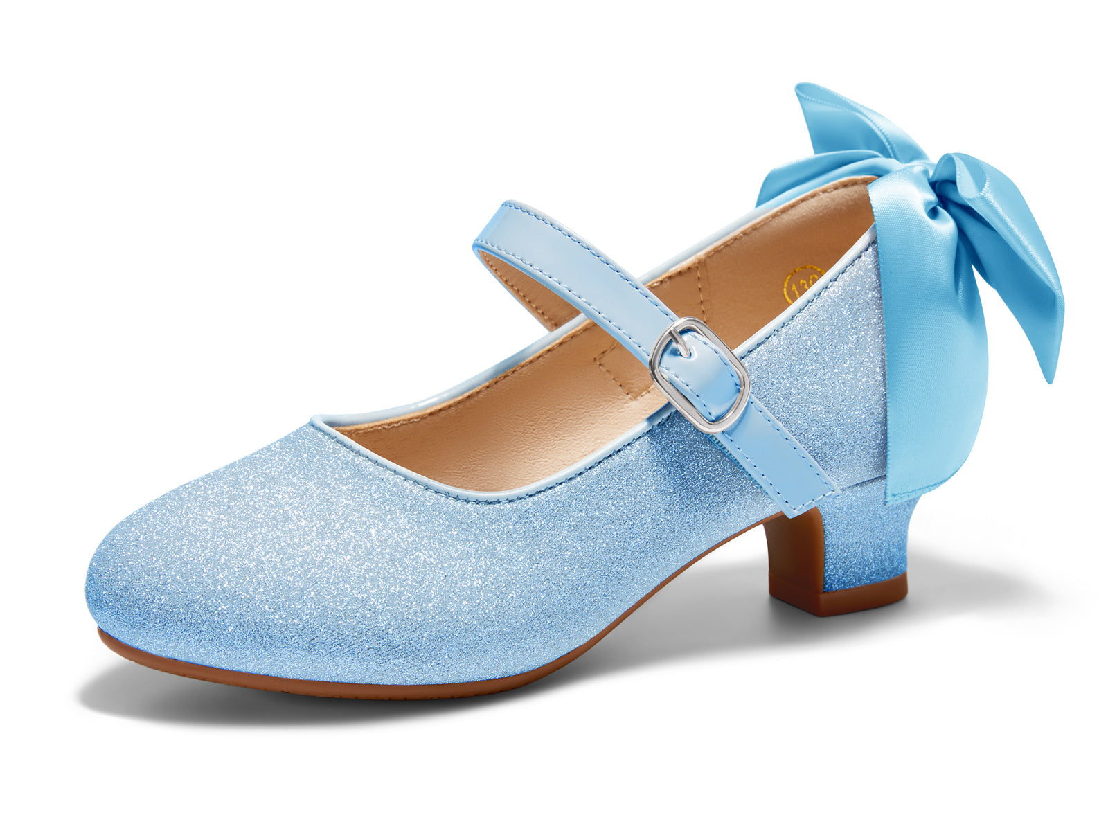Coutgo Girls Blue Dress Shoes Mary Jane
