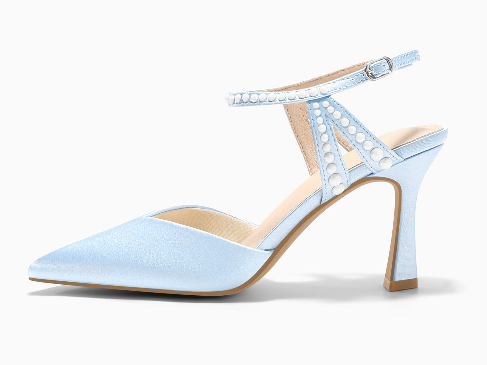 Coutgo Womens Blue Kitten High Heels