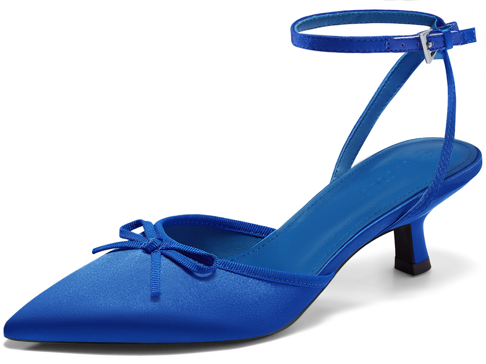 Coutgo Womens Blue Kitten Low Heels