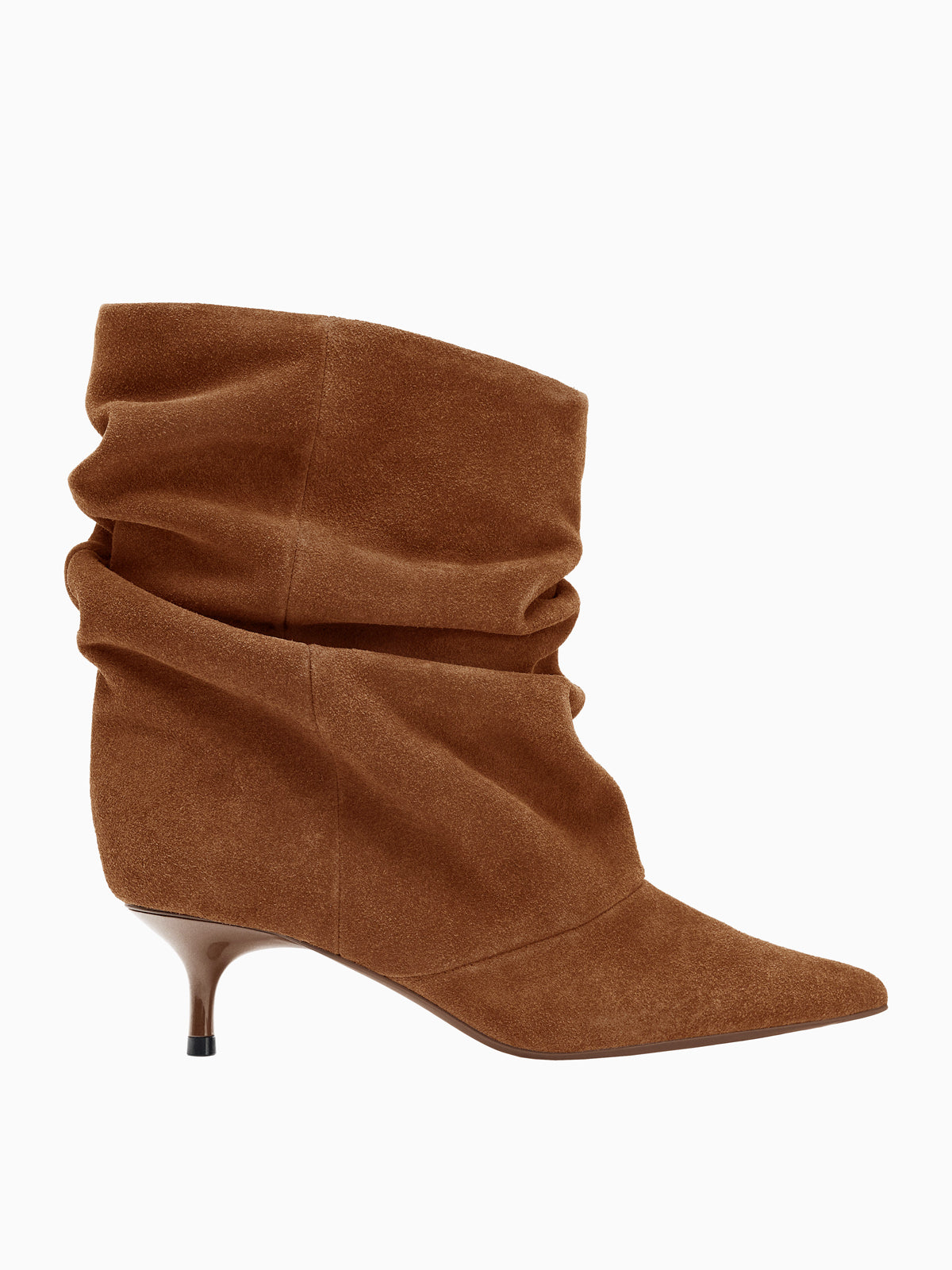 Coutgo Womens Brown Pointed Ankle Boots