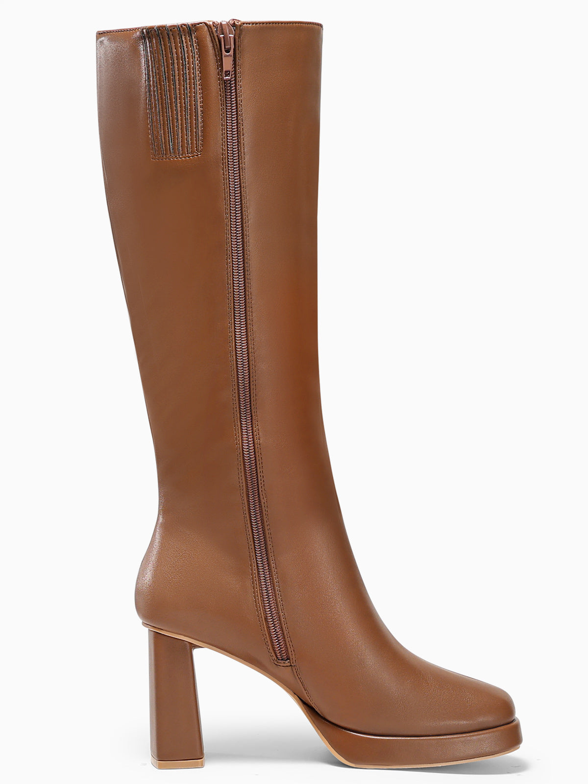 Coutgo Womens Brown Knee High Boots
