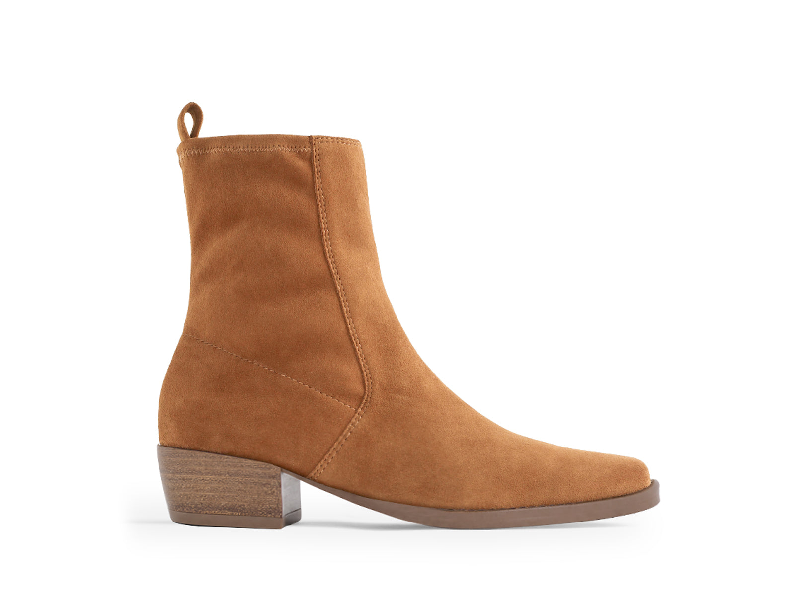 Coutgo Womens Brown Square Toe Ankle Boots