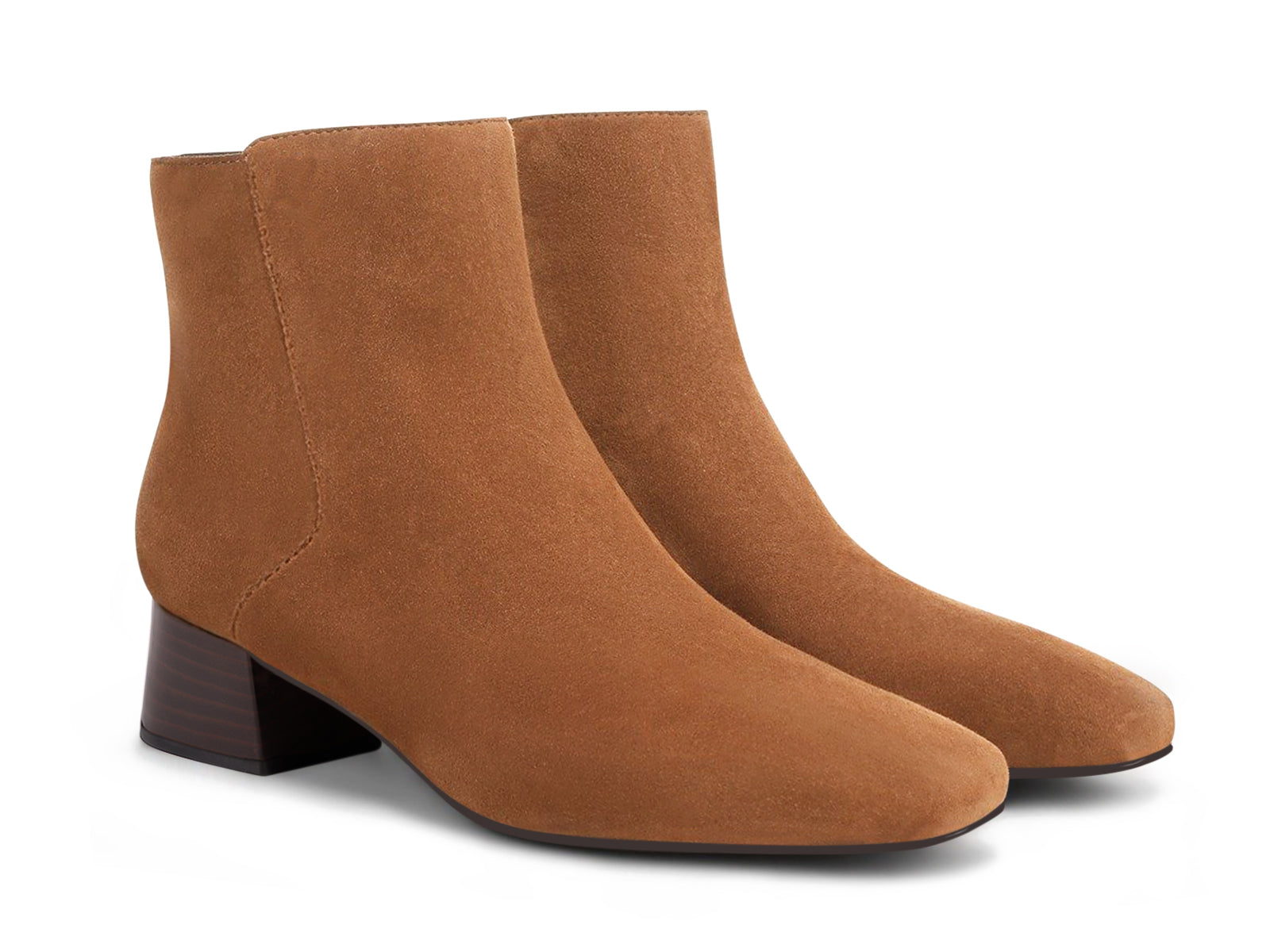 Coutgo Womens Brown Square Toe Booties