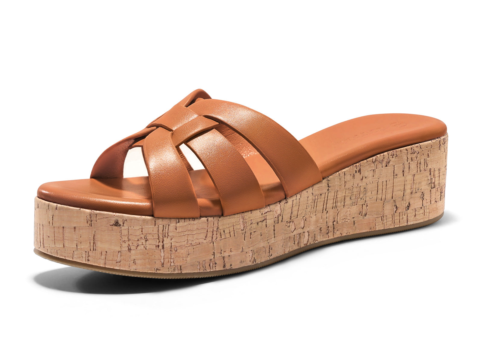 Coutgo Women's Brown Platform Wedge Sandals