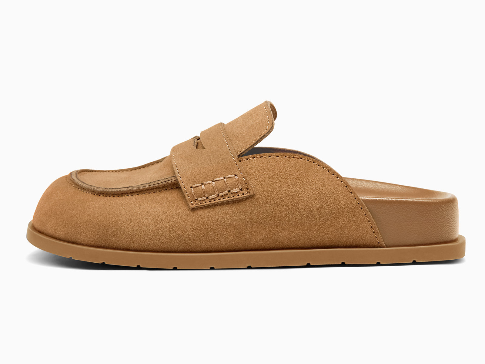 Coutgo Women Brown Suede Platform Mules