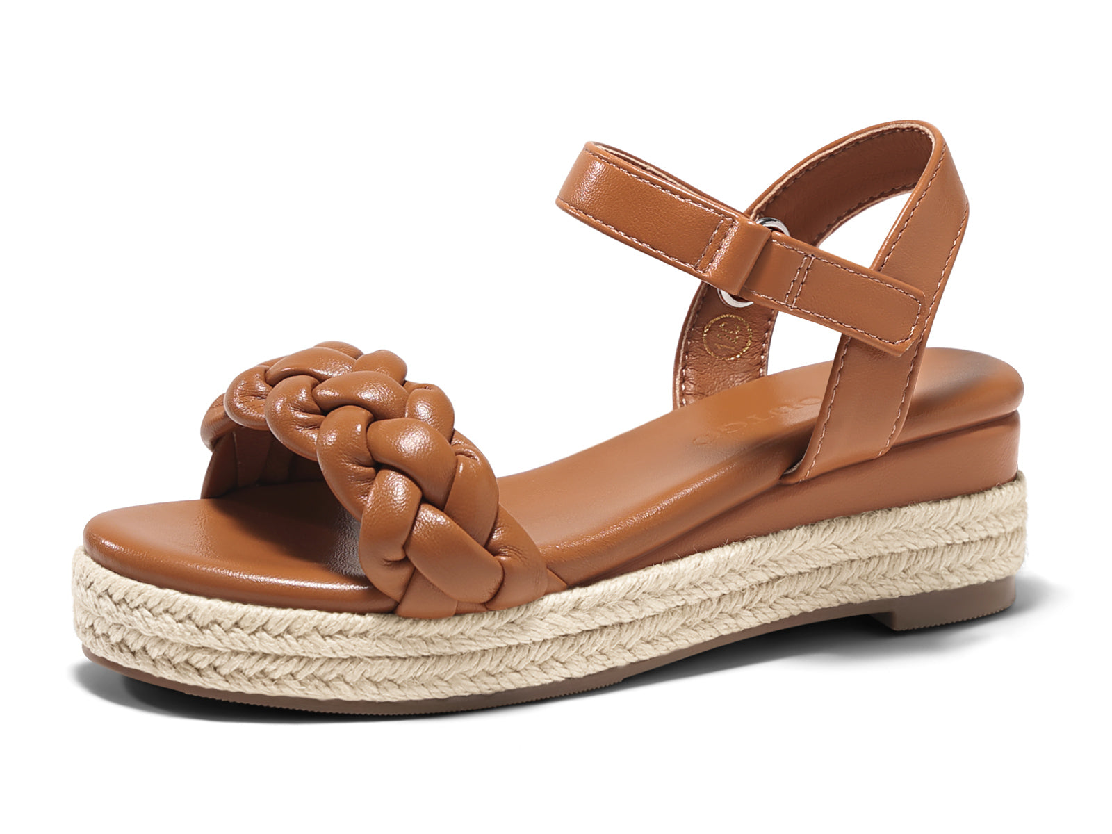 Coutgo Womens Brown Wedge Platform Sandals
