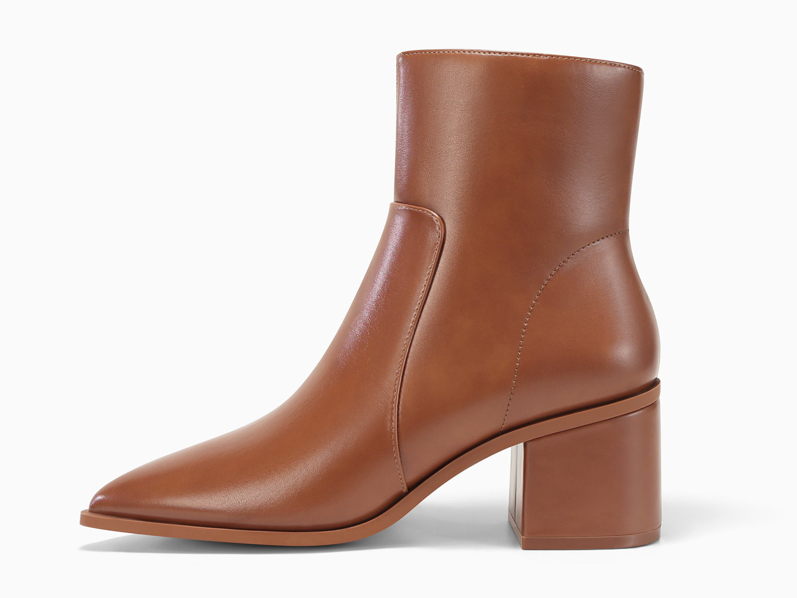 Coutgo Womens Brown Pointed Ankle Boots