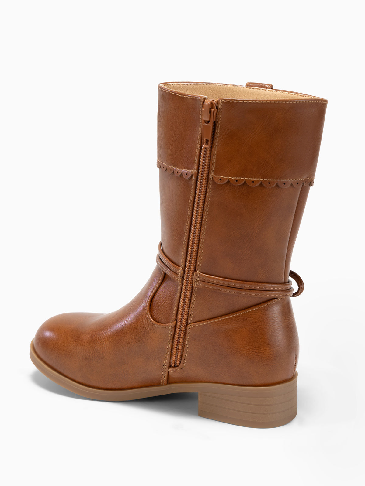 Coutgo Girl Brown Bow Mid Calf Boots
