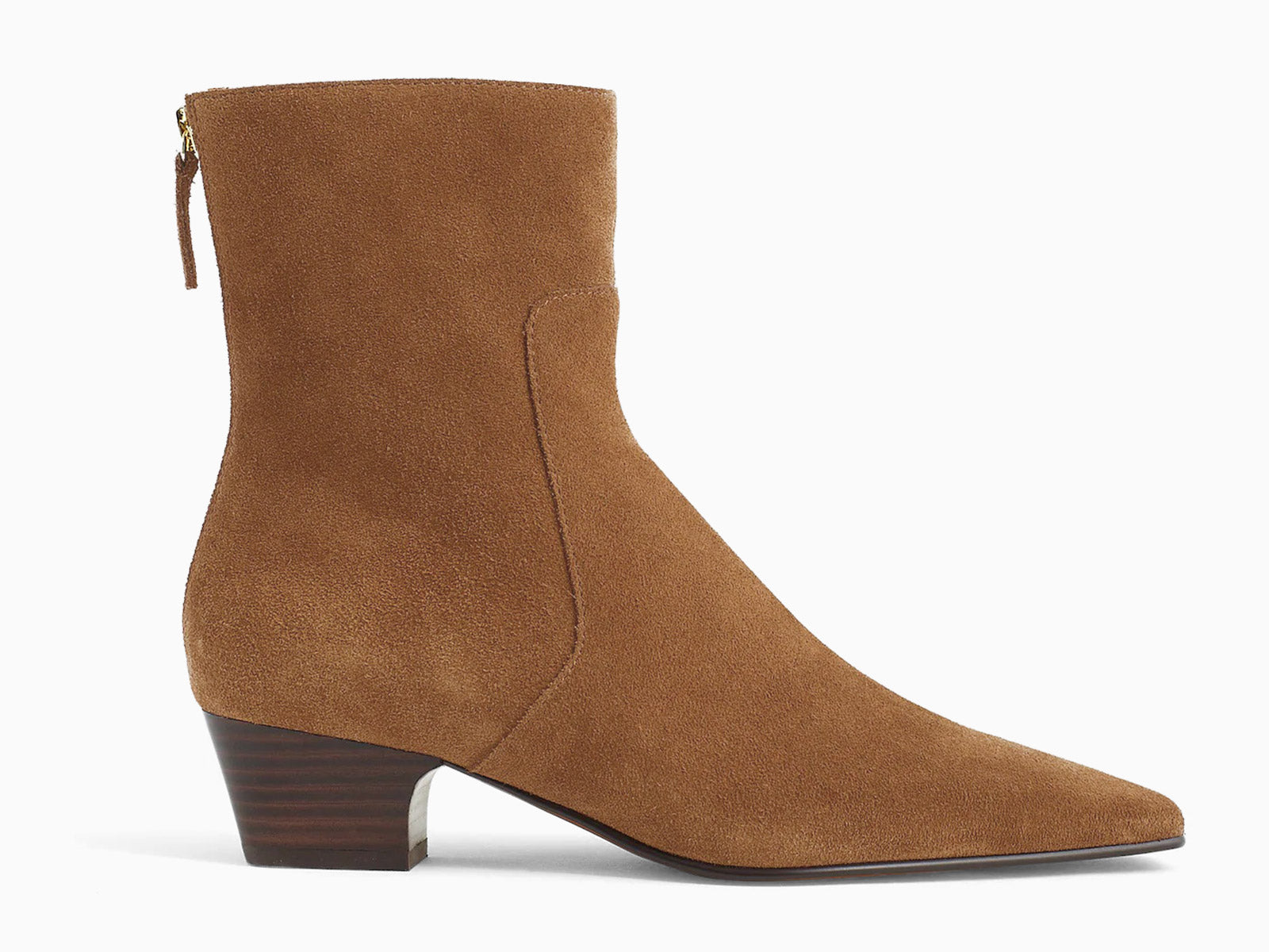 Coutgo Brown Women Back Zipper Booties