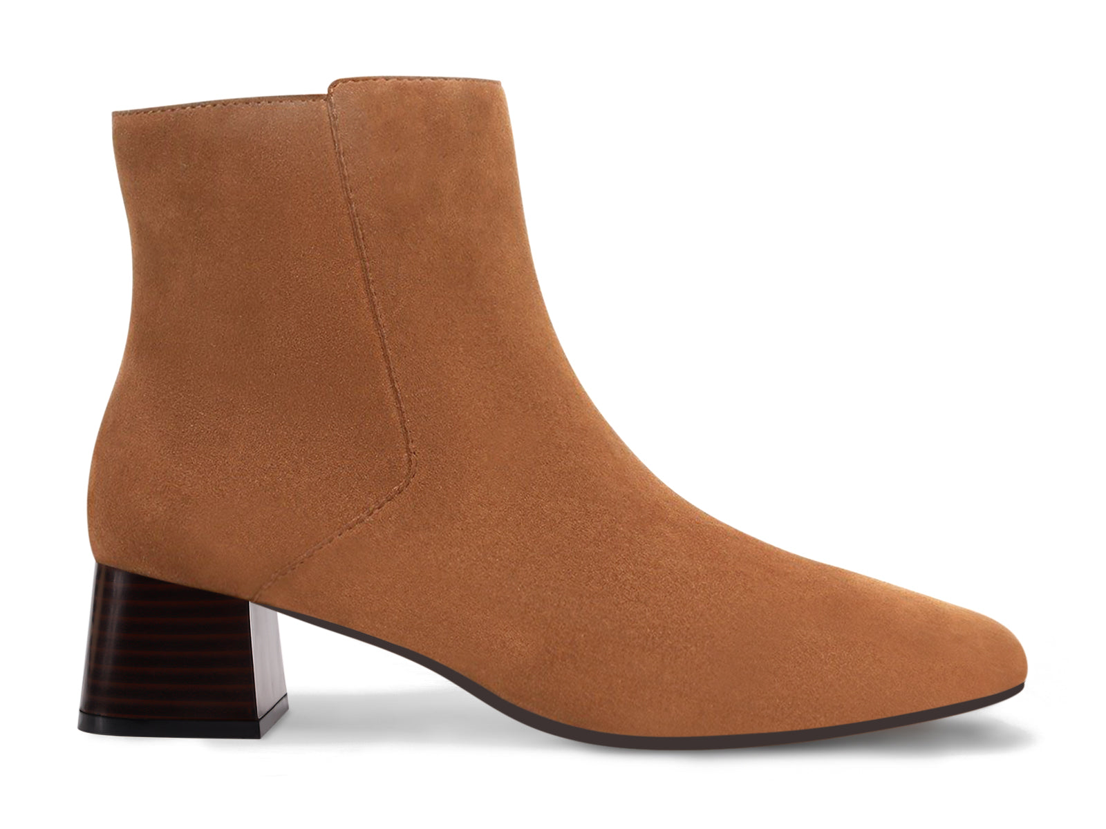 Coutgo Womens Brown Square Toe Booties