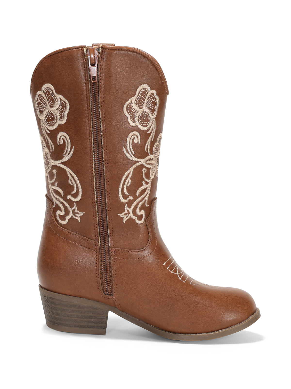 Coutgo Girls Brown Western Cowboy Boots