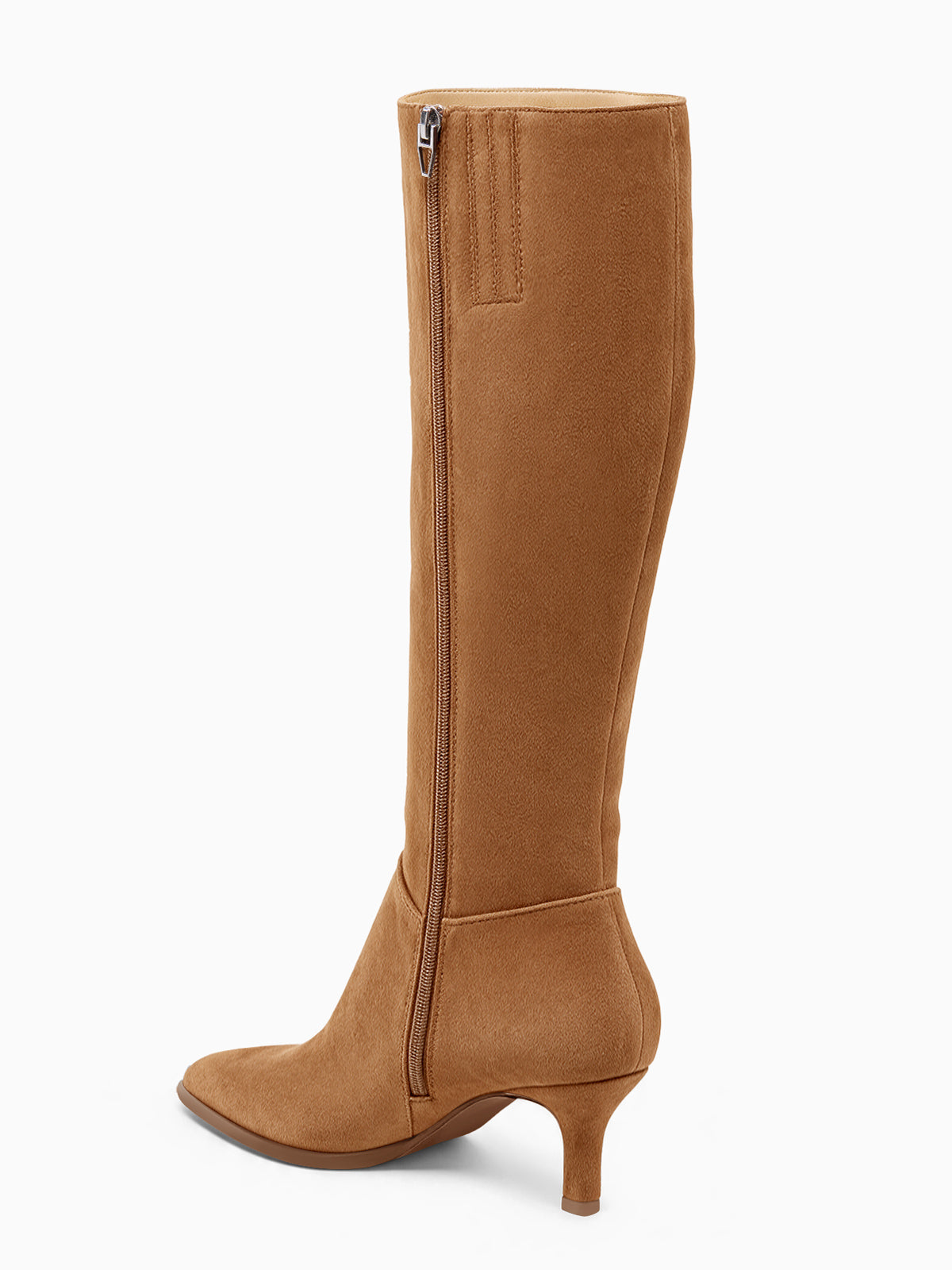 Coutgo Women Brown Pointed Knee Boots