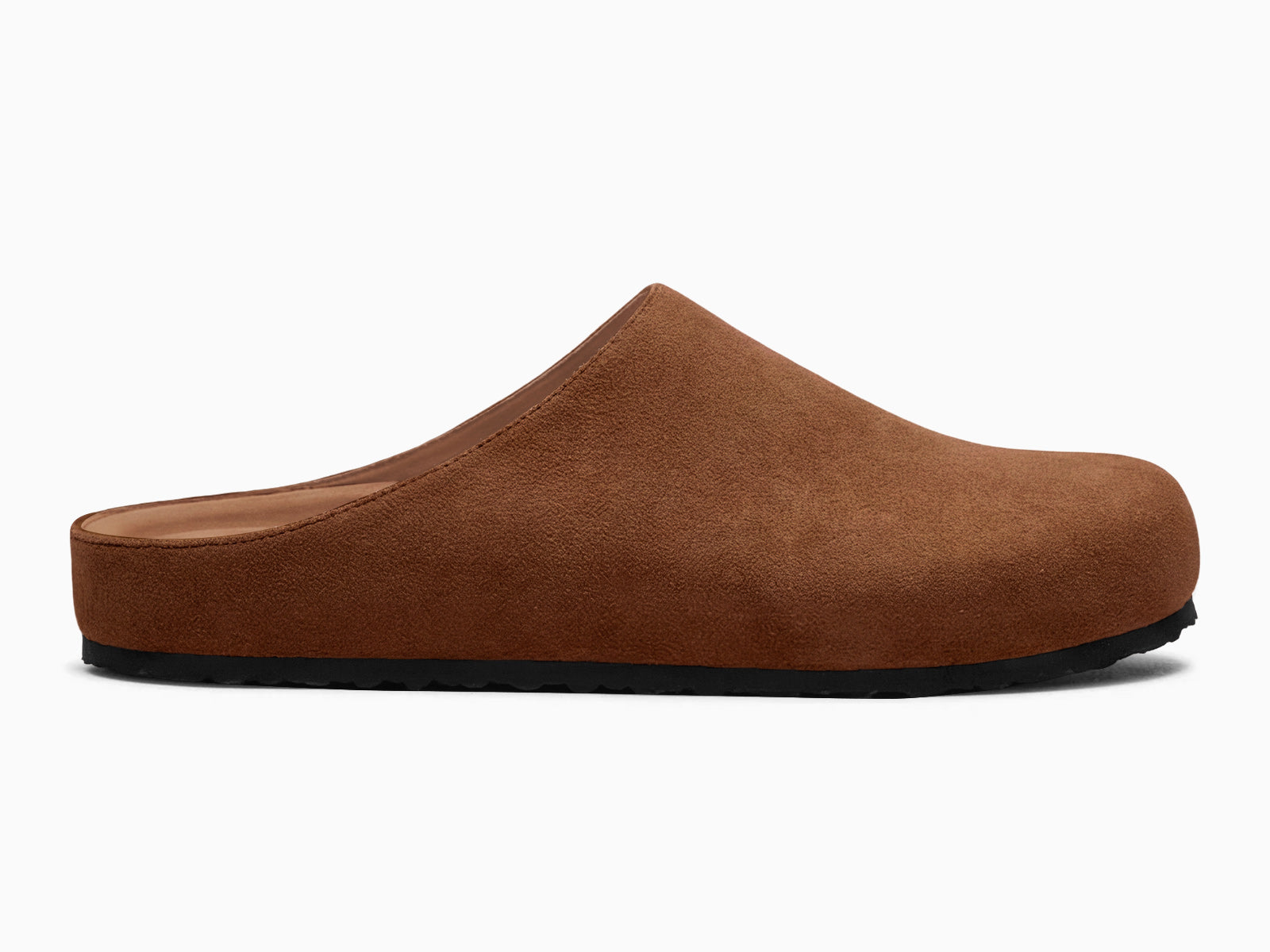 Coutgo Women Suede Brown Slip-On Clogs