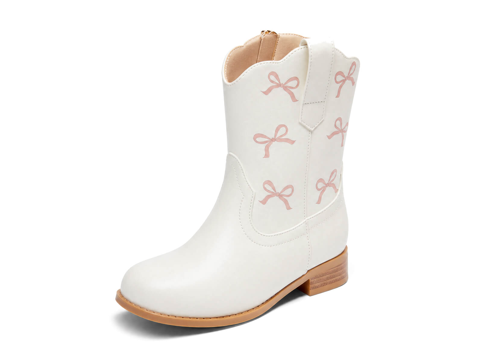 Coutgo Girls White Cowgirl Western Boots