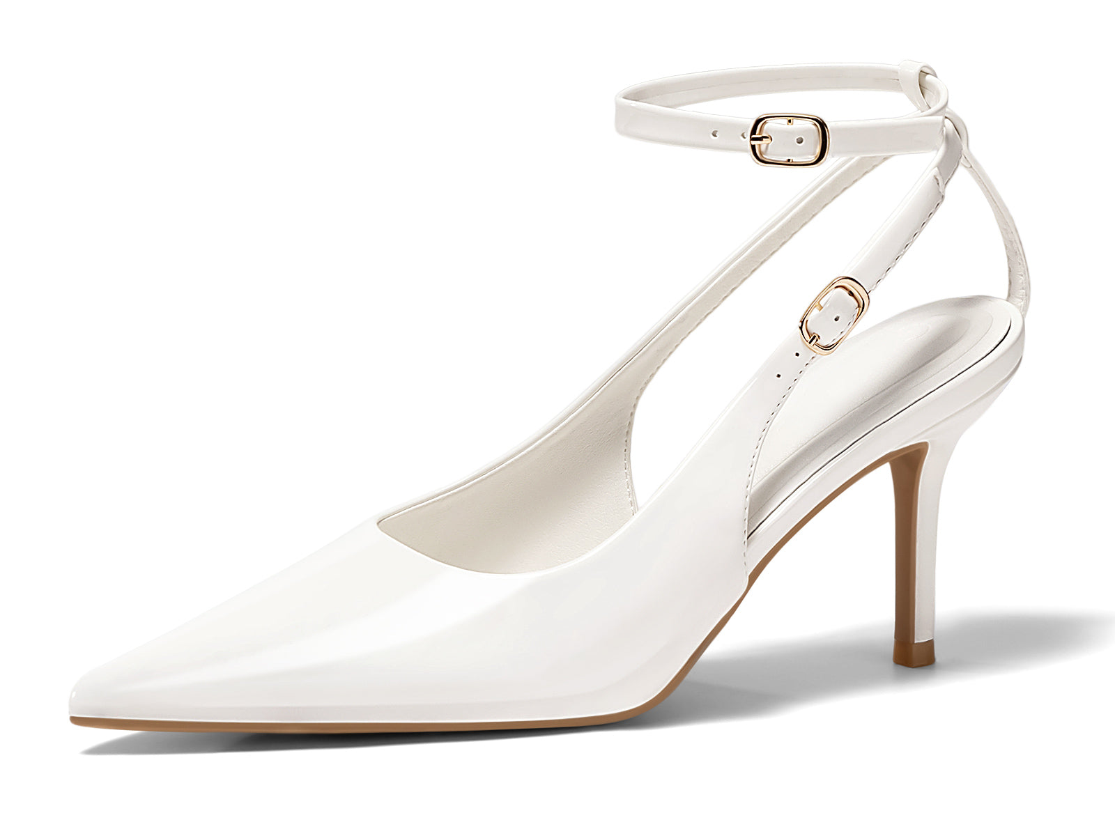 Coutgo Womens White High Heels