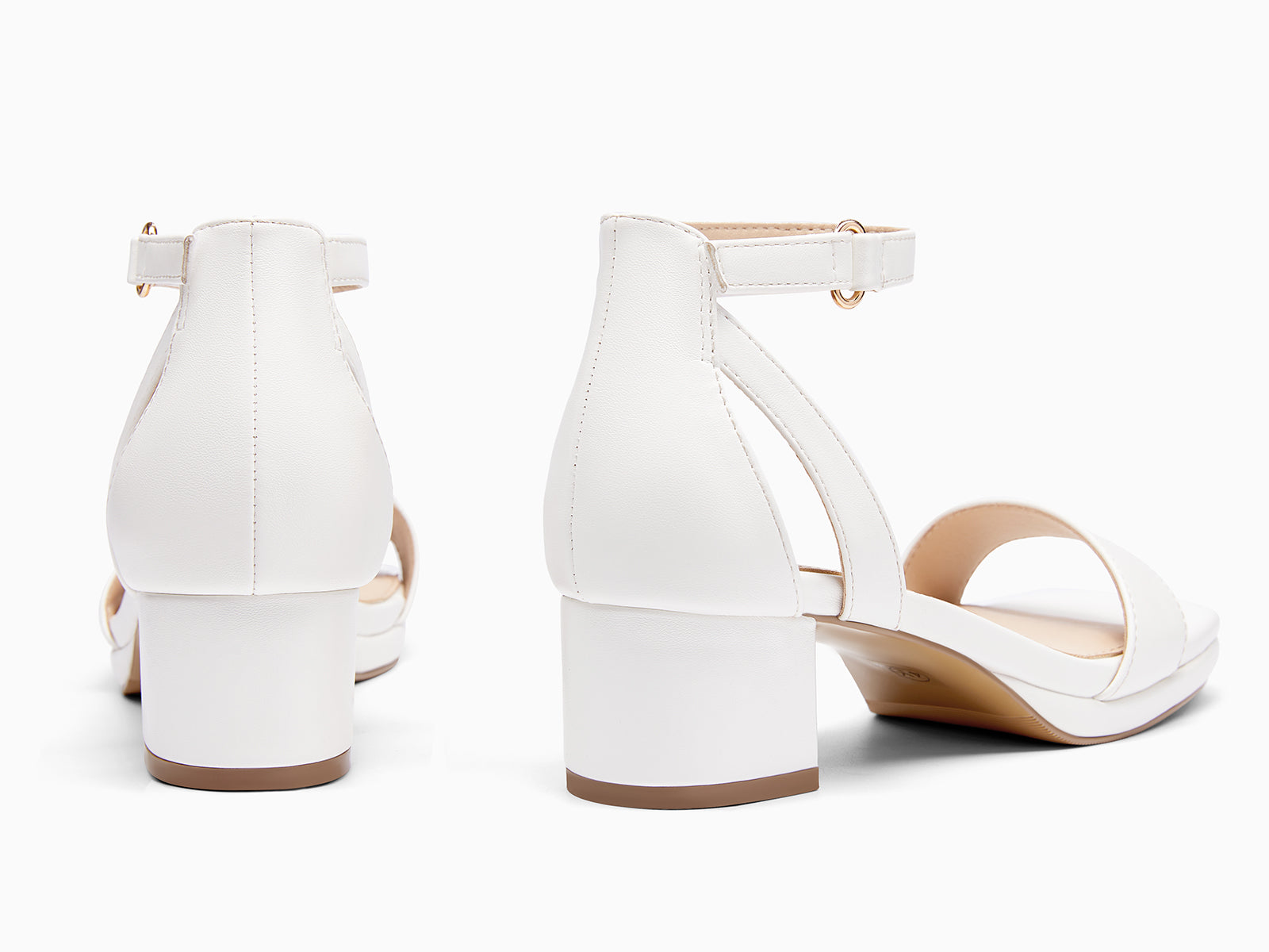 Coutgo Girls Dress Suede White Platform Chunky Sandals